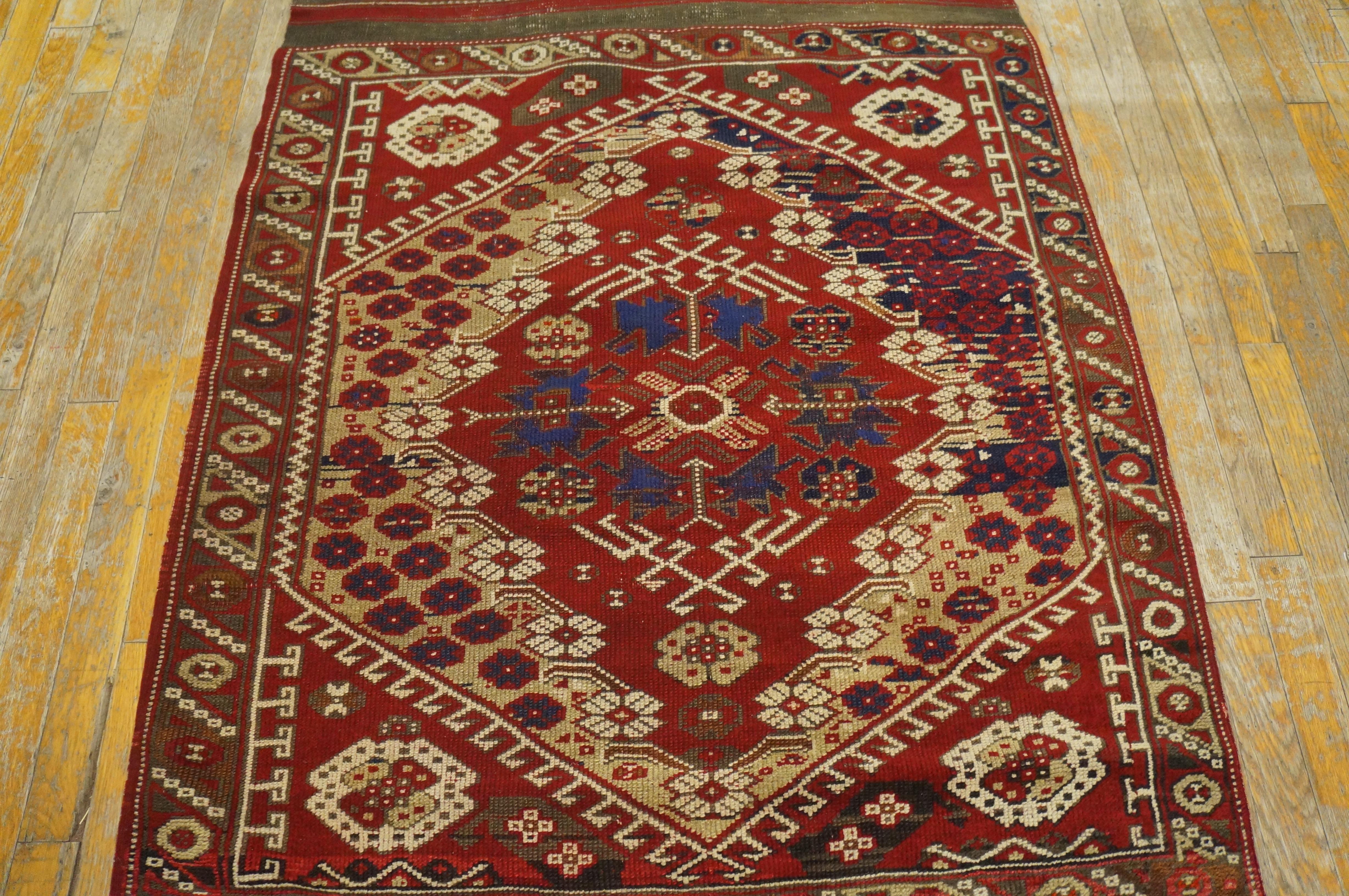 Antique Turkish - Bergama rug, size: 3'3