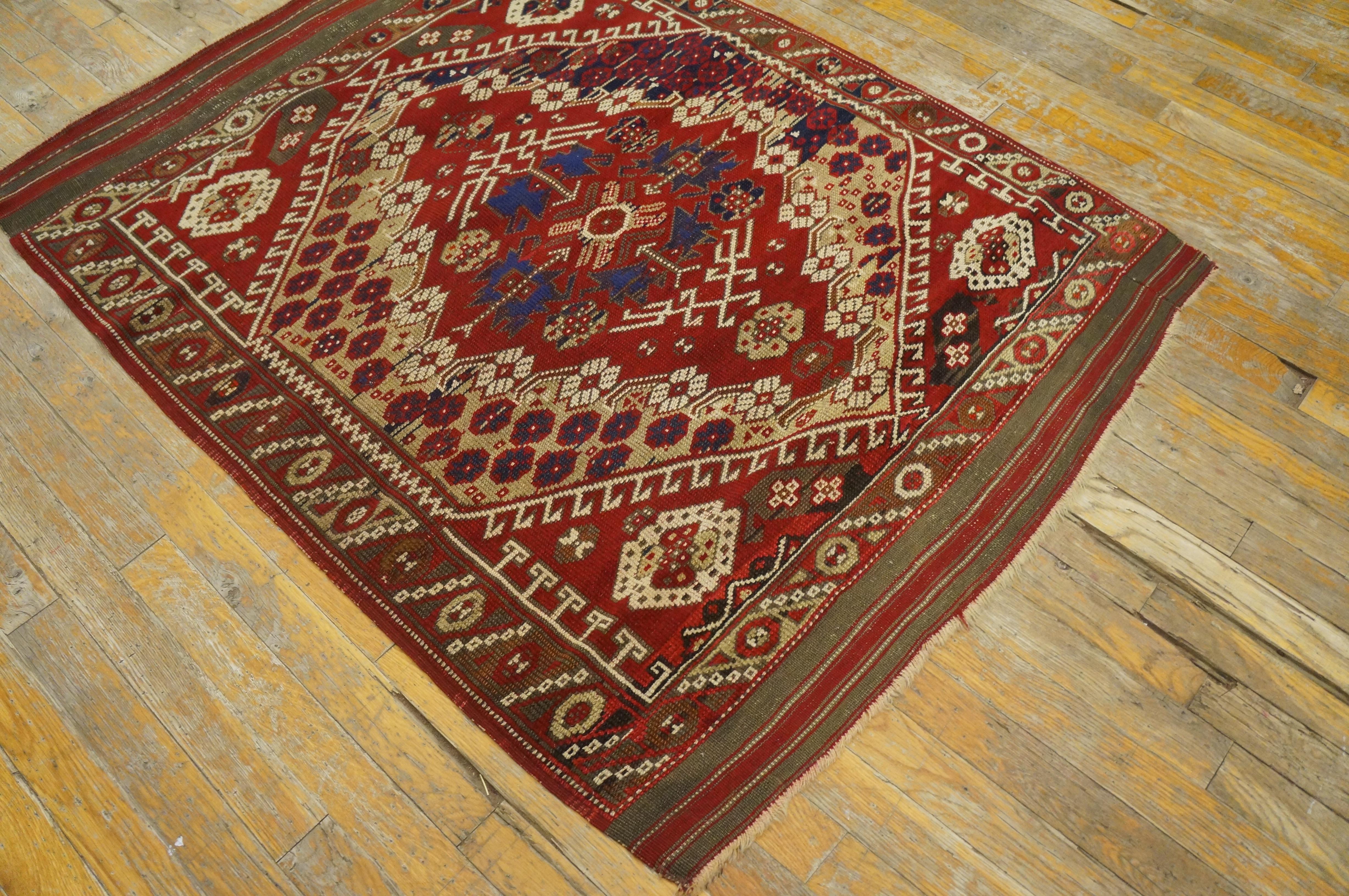 Antique Turkish, Bergama Rug In Good Condition For Sale In New York, NY