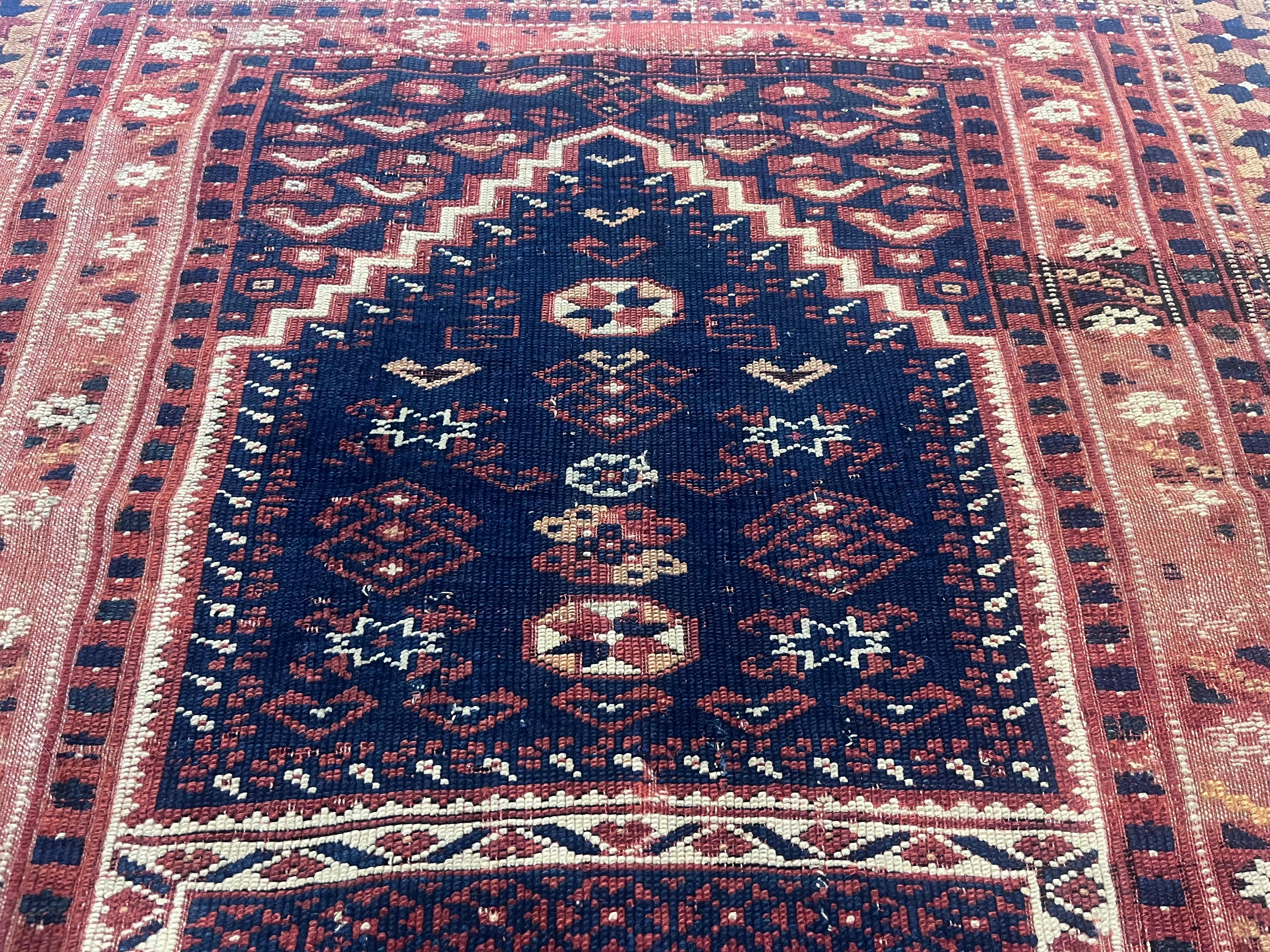 Tapis turc antique Bergama 3'5