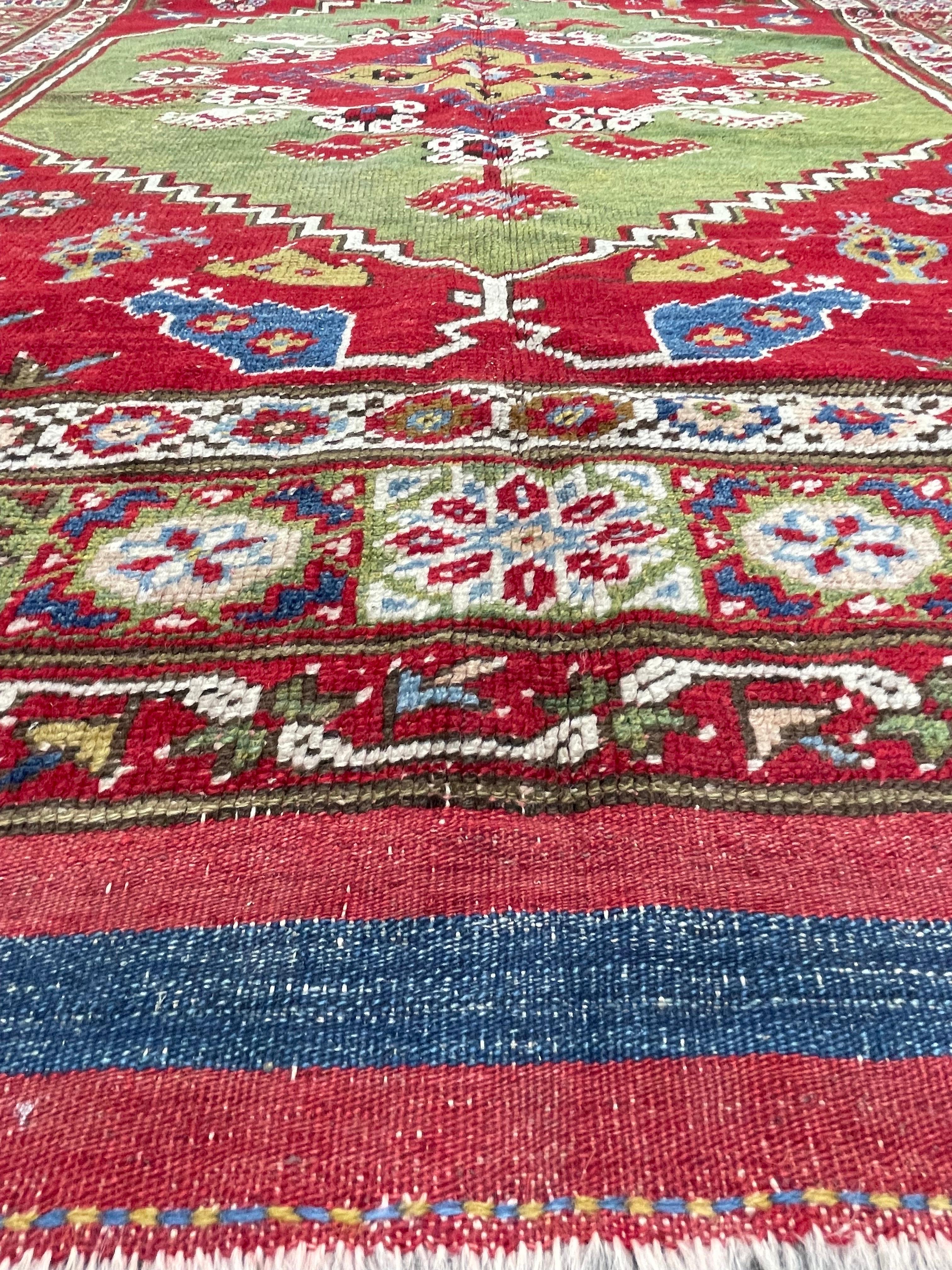 Vegetable Dyed Antique Turkish Bergama Rug, Circa 1920 For Sale