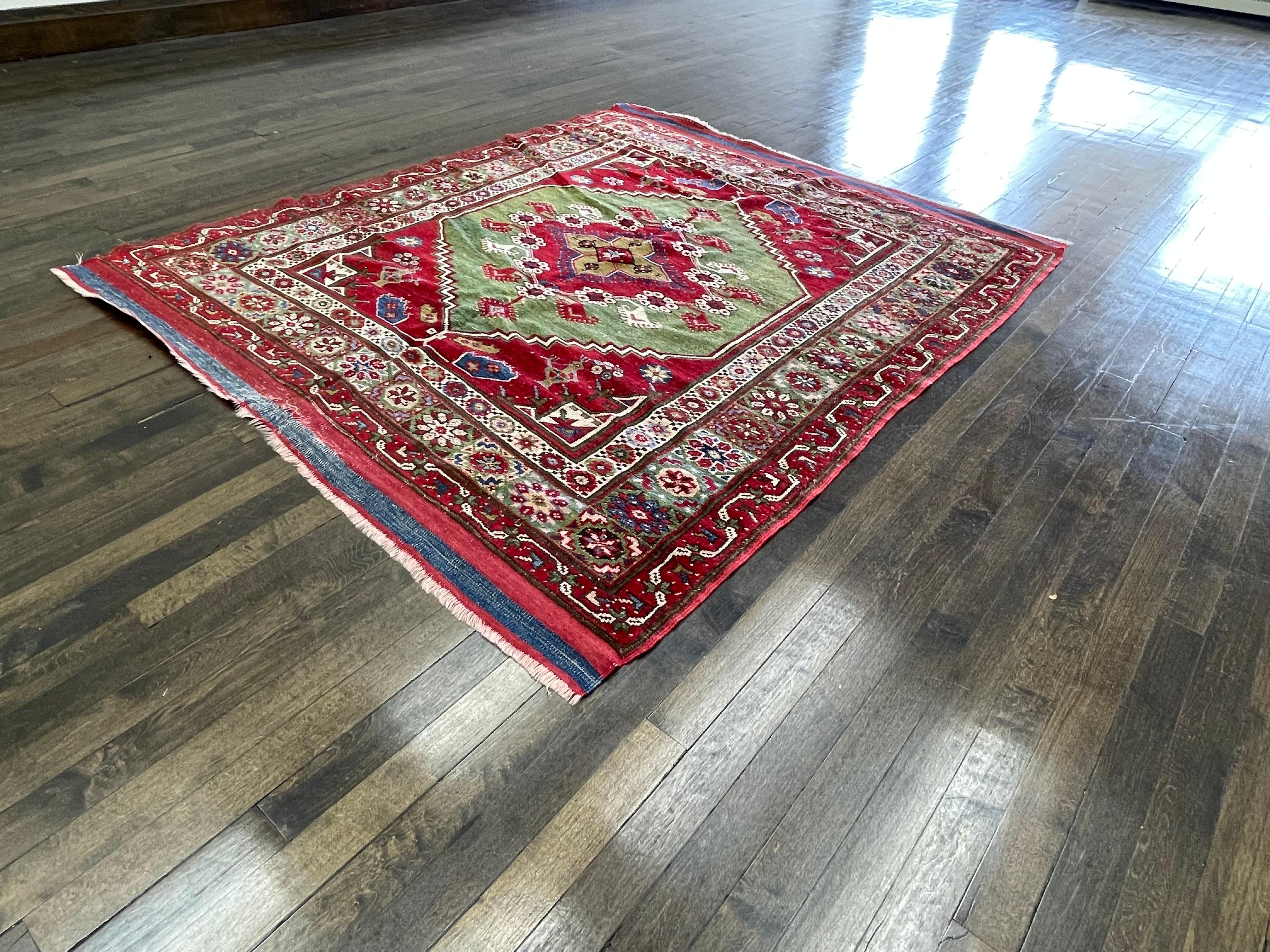 Early 20th Century Antique Turkish Bergama Rug, Circa 1920 For Sale