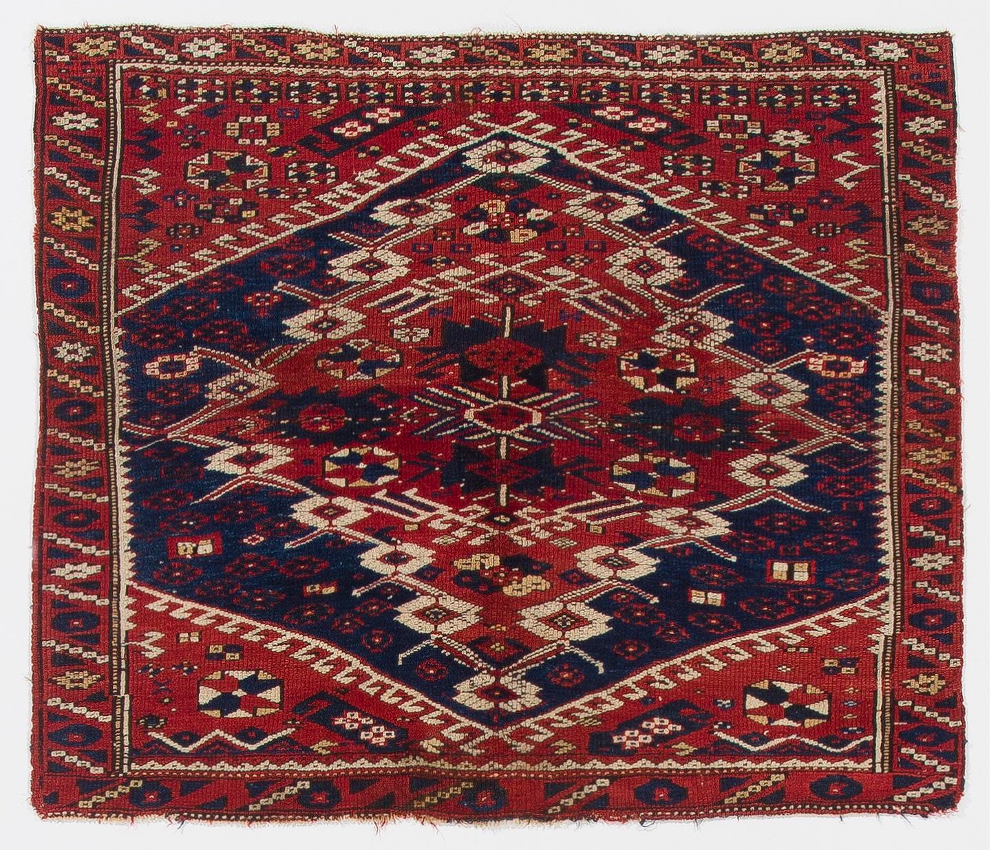Hand-Knotted Antique Turkish Bergama Rug