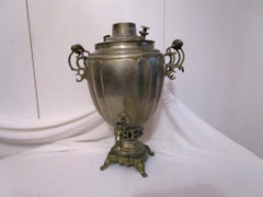 Antique Turkish Brass Samovar, Ottoman Style, Late 19th–Early 20th Century