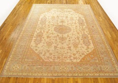 Antique Turkish Decorative Oriental Oushak Rug in Room Size
