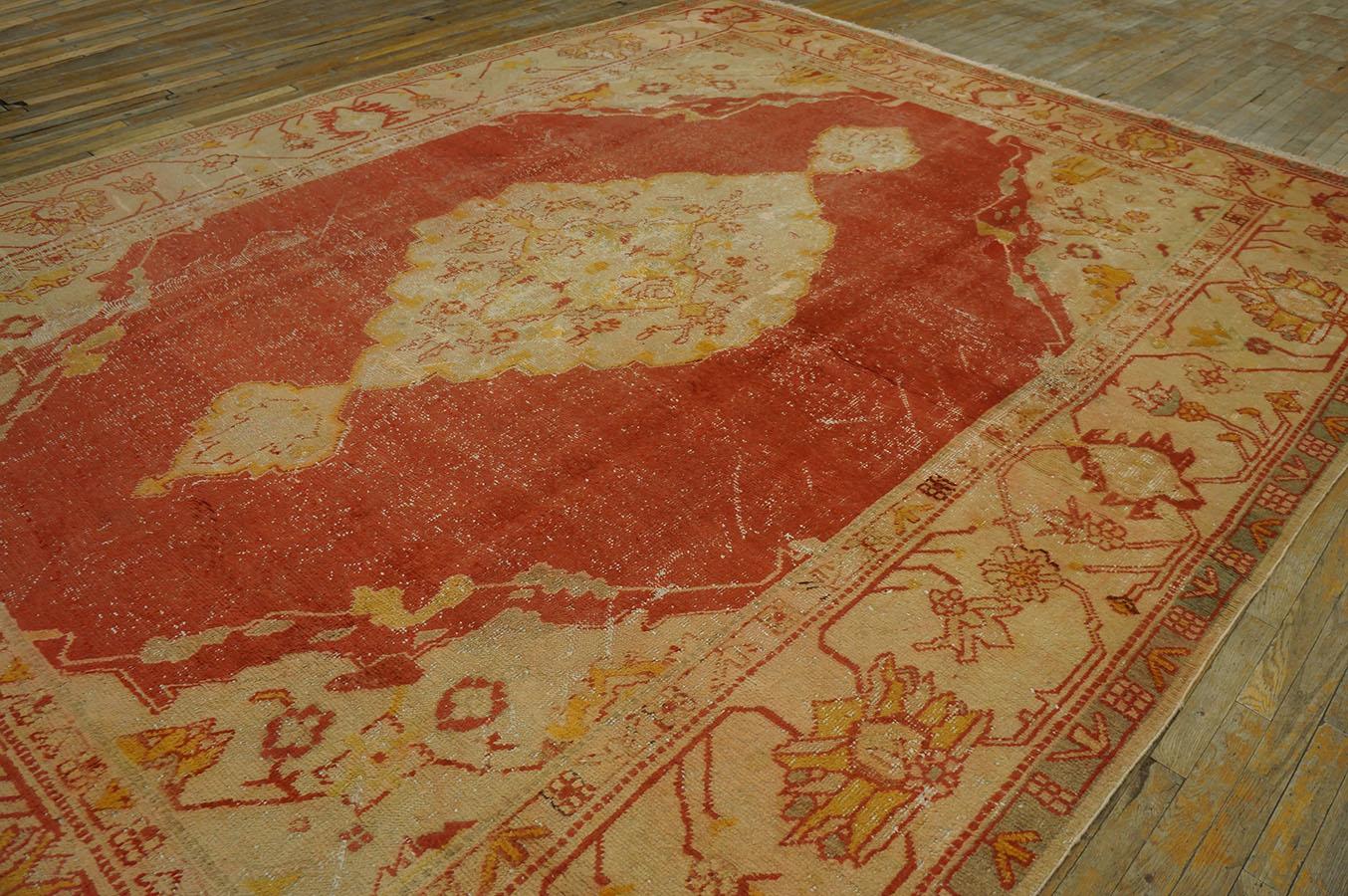 Early 20th Century Turkish Oushak Carpet ( 10' x 13' - 304 x 396 cm )  For Sale 2