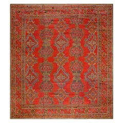 Antiker türkischer dekorativer Oushak-Teppich