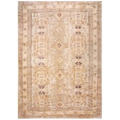 Antique Early 20th Century Turkish Oushak Carpet ( 13' x 18'4" - 395 x 560 )