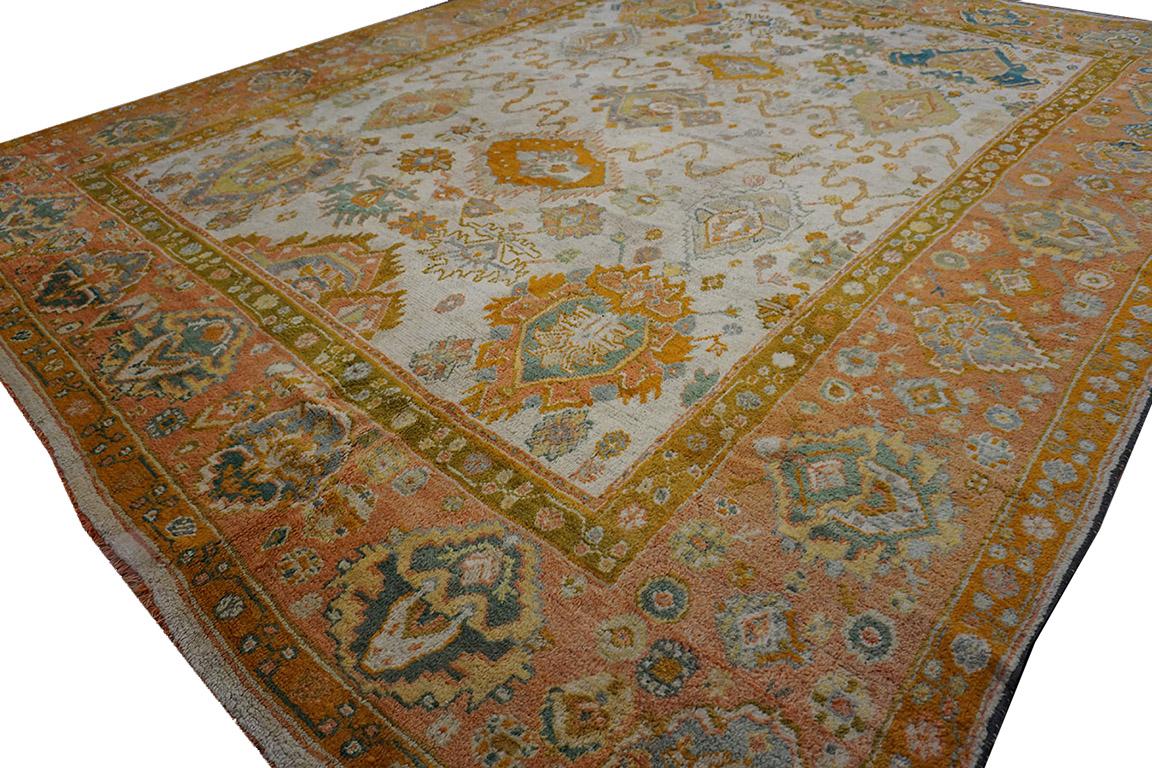 19th Century Turkish Oushak Carpet ( 13'2