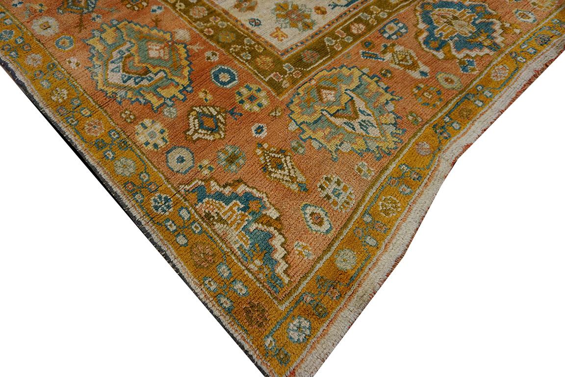 Late 19th Century 19th Century Turkish Oushak Carpet ( 13'2