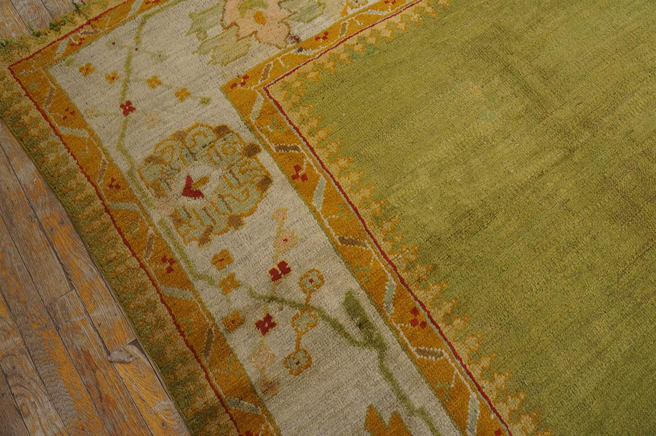 Late 19th Century Turkish Oushak Carpet ( 9' 2'' x 12' 280 x 366 ) For Sale 6