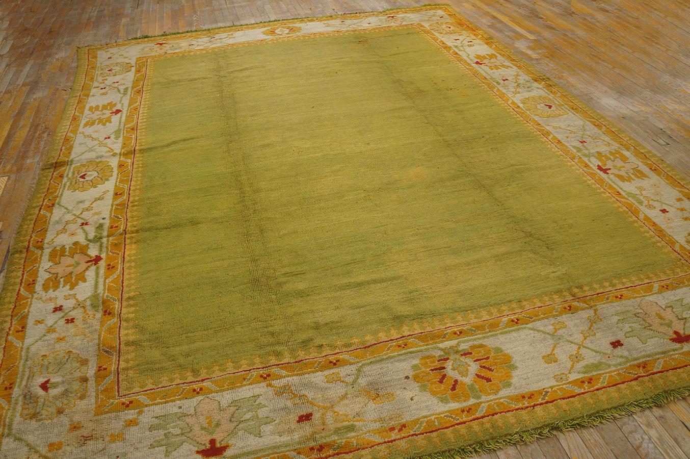 Late 19th Century Turkish Oushak Carpet ( 9' 2'' x 12' 280 x 366 ) For Sale 7