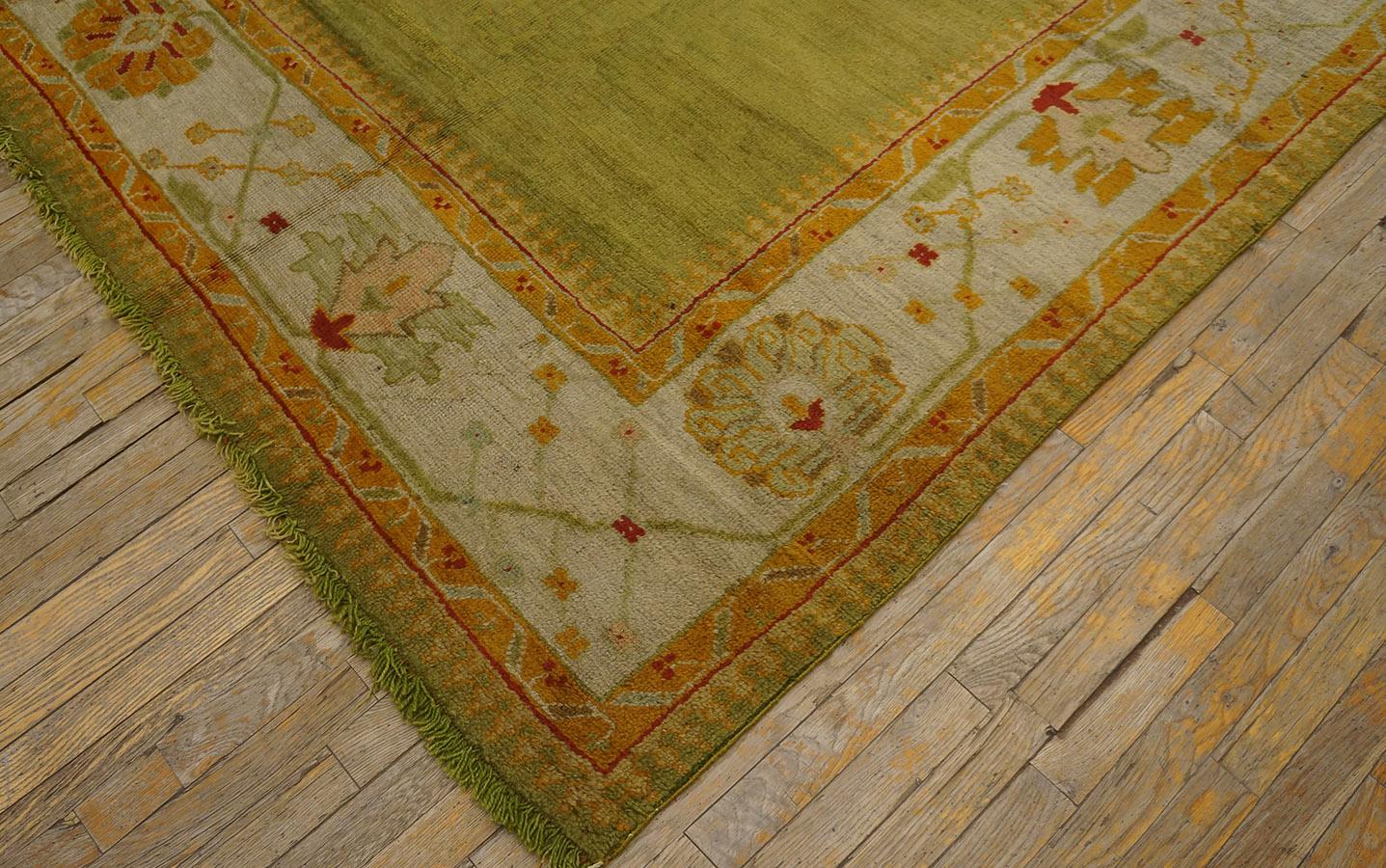 Late 19th Century Turkish Oushak Carpet ( 9' 2'' x 12' 280 x 366 ) For Sale 8