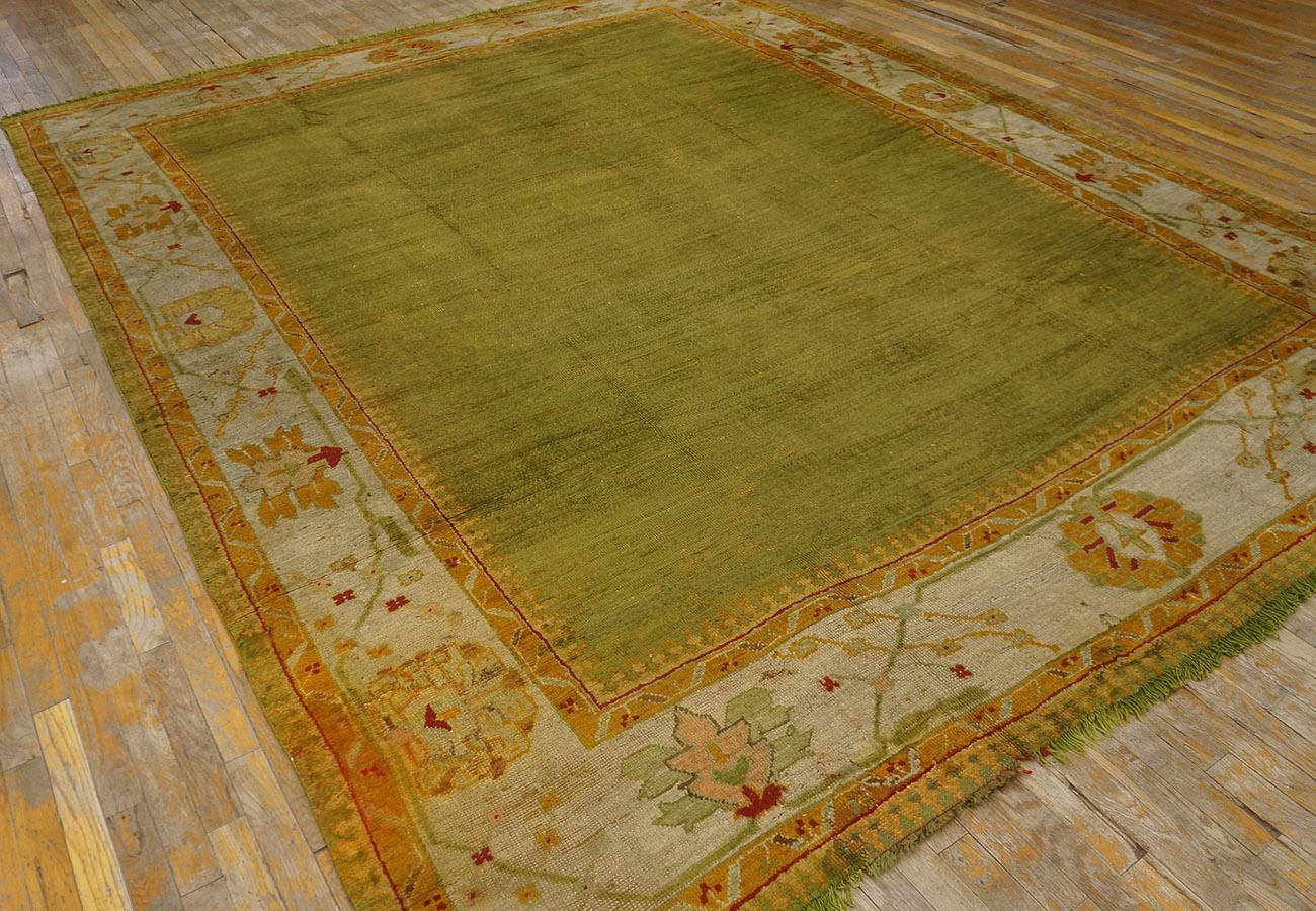 Late 19th Century Turkish Oushak Carpet ( 9' 2'' x 12' 280 x 366 ) For Sale 9