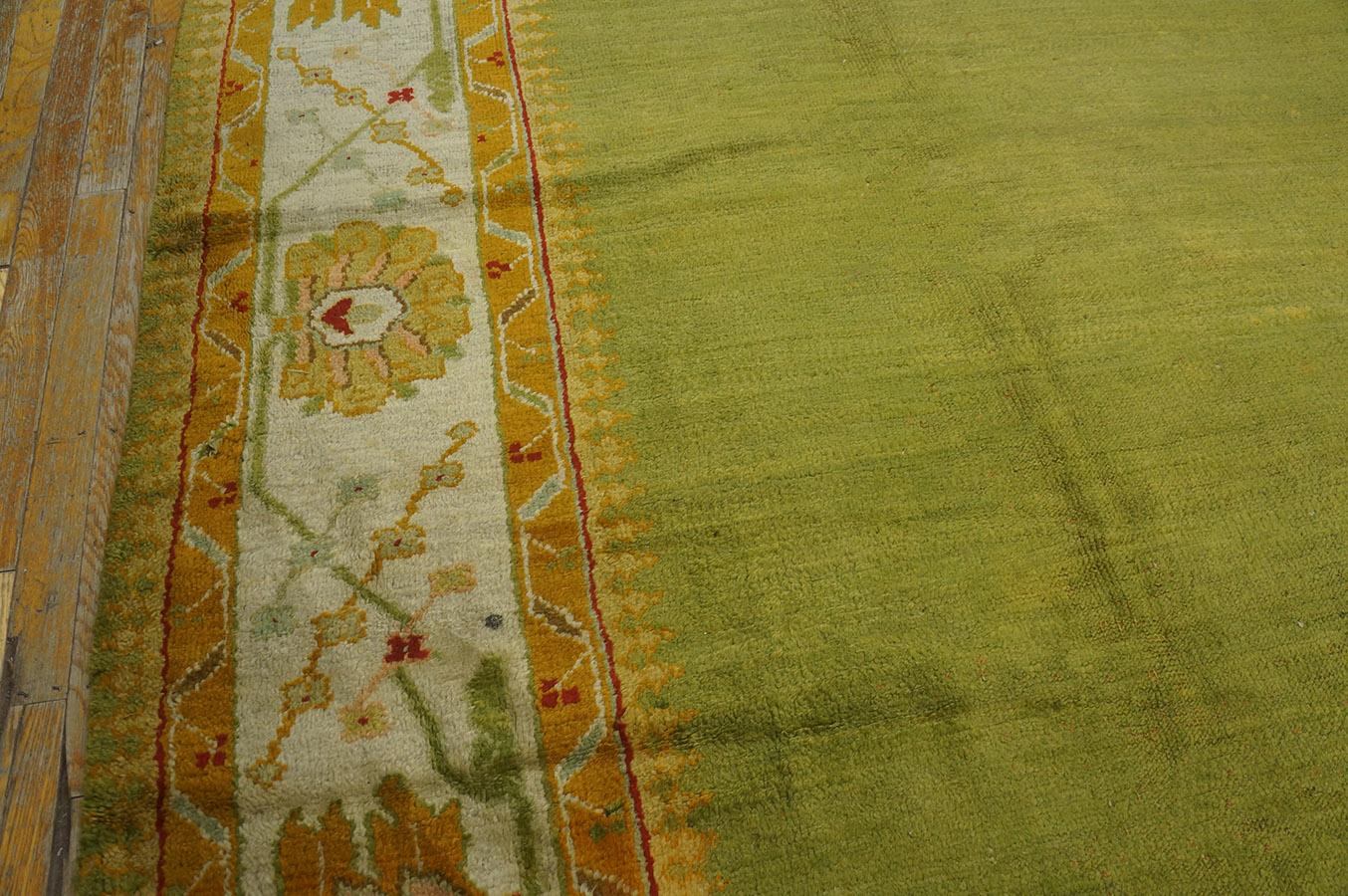 Late 19th Century Turkish Oushak Carpet ( 9' 2'' x 12' 280 x 366 ) For Sale 1