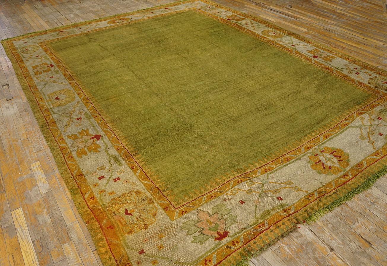 Late 19th Century Turkish Oushak Carpet ( 9' 2'' x 12' 280 x 366 ) For Sale 2