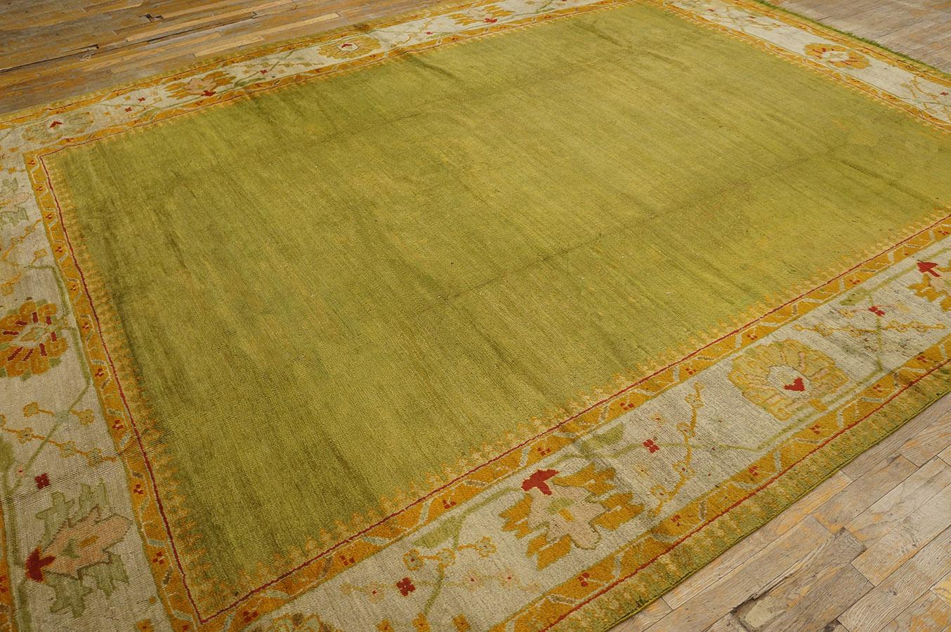 Late 19th Century Turkish Oushak Carpet ( 9' 2'' x 12' 280 x 366 ) For Sale 3