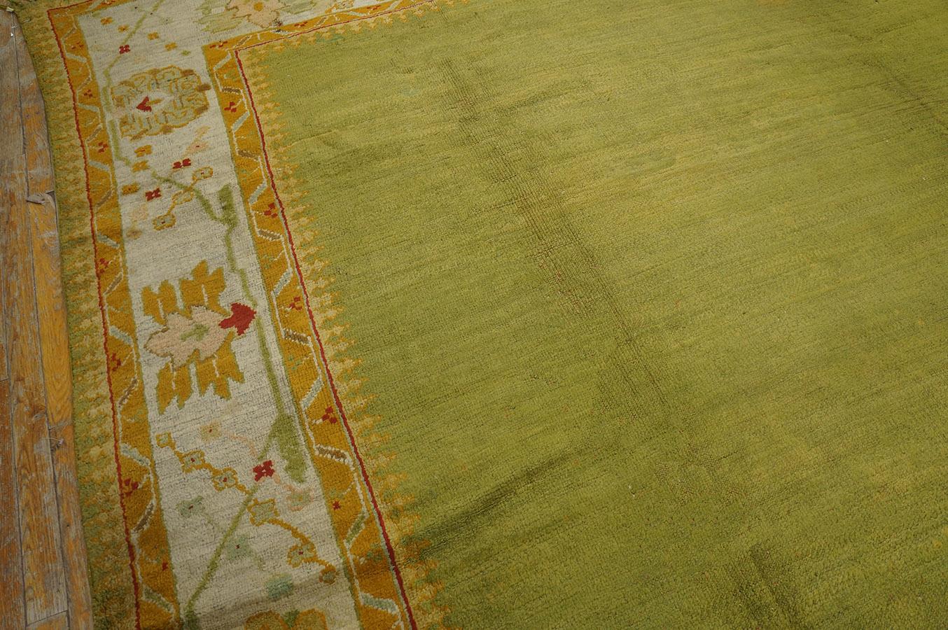 Late 19th Century Turkish Oushak Carpet ( 9' 2'' x 12' 280 x 366 ) For Sale 5