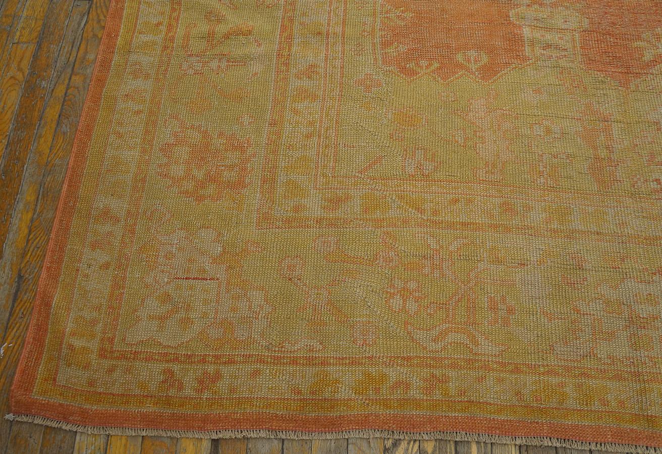 Late 19th Century Turkish Oushak Carpet ( 9' 9''x 12' 6'' - 297 x 381 cm )  For Sale 2