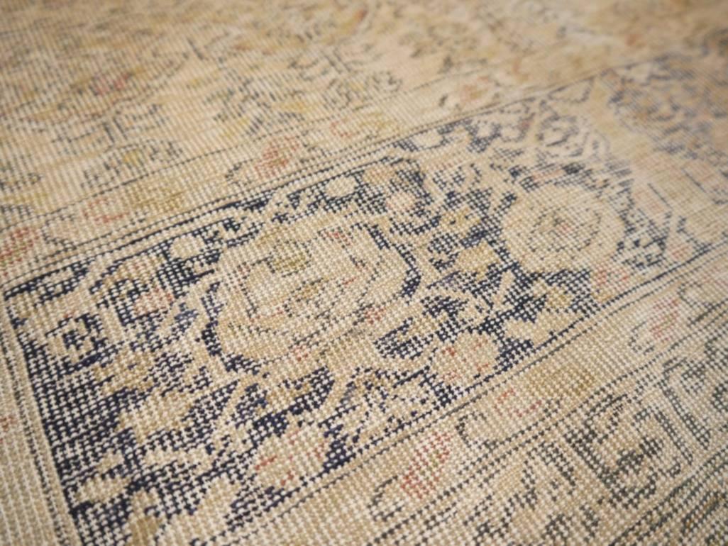 Antique Turkish Distressed Bandirma Silk Prayer Rug 2