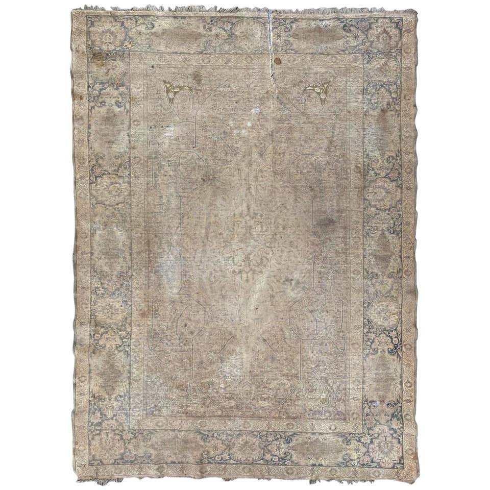 Distressed Antique Turkish Rug with British Colonial Style For Sale at ...