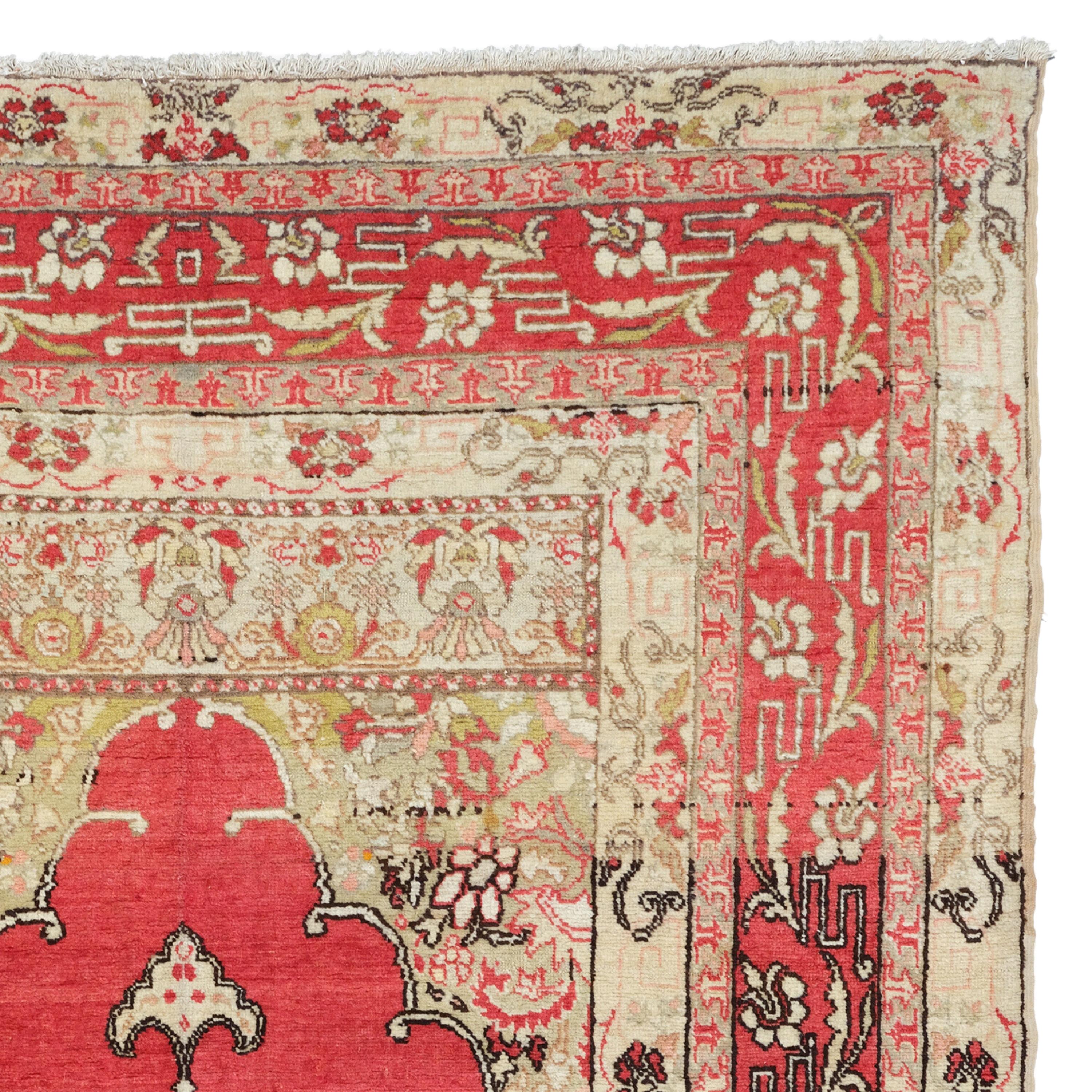 Antiker türkischer Fertek-Teppich - Fertek-Teppich des 19. Jahrhunderts, türkischer Teppich, antiker Teppich im Zustand „Gut“ im Angebot in Sultanahmet, 34