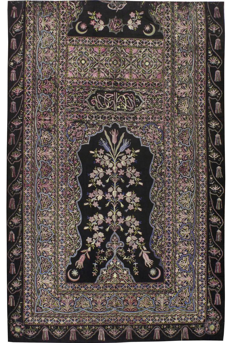 Antiker türkischer Flachstich-Textil-Wandteppich