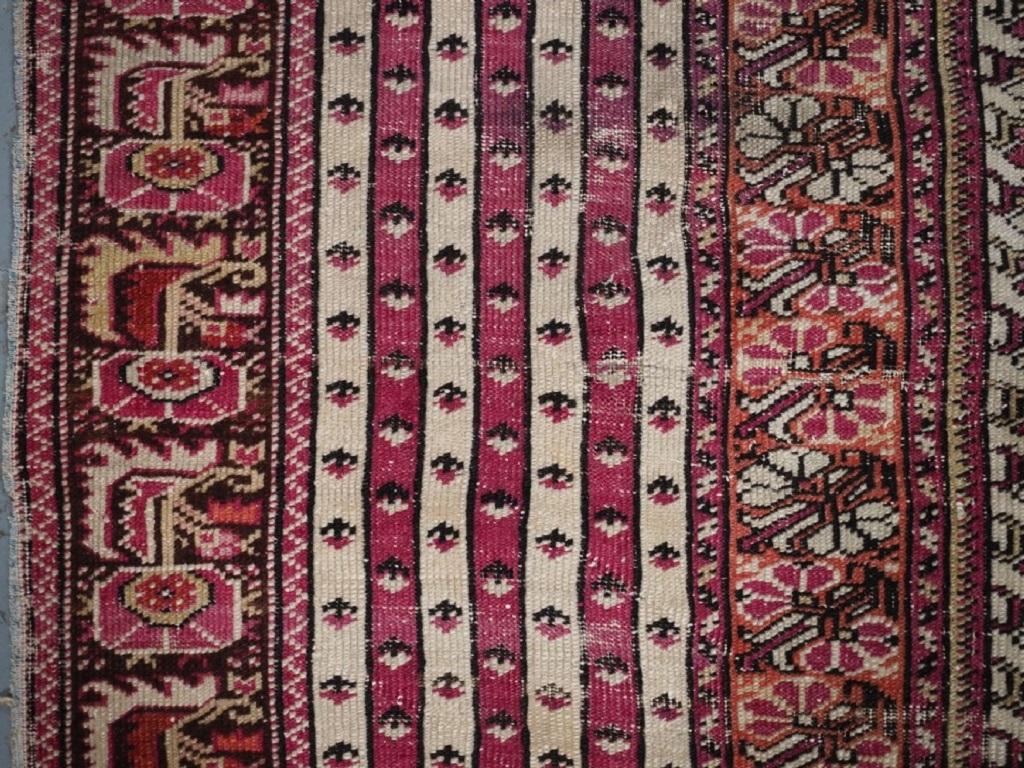 Turco Antico tappeto da preghiera turco Ghiordes dal design classico, Circa 1800 in vendita