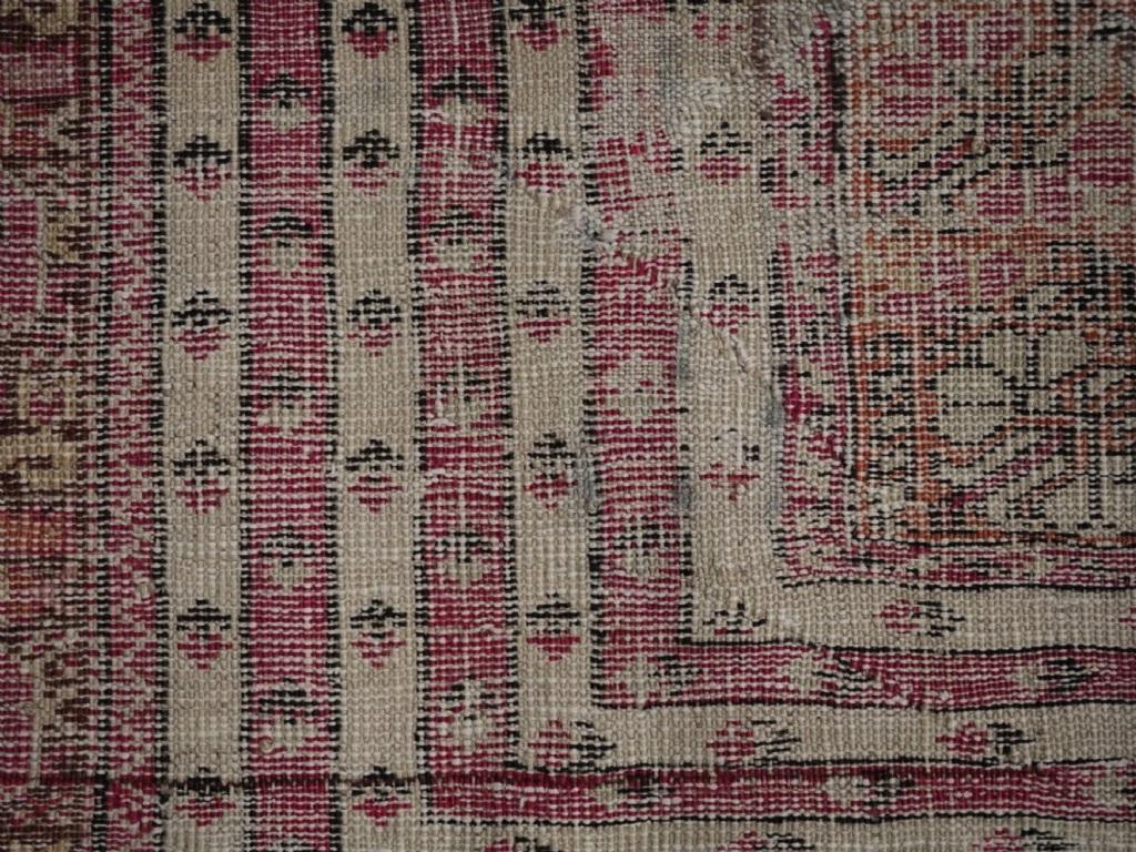 Antico tappeto da preghiera turco Ghiordes dal design classico, Circa 1800 In condizioni discrete in vendita a Moreton-In-Marsh, GB