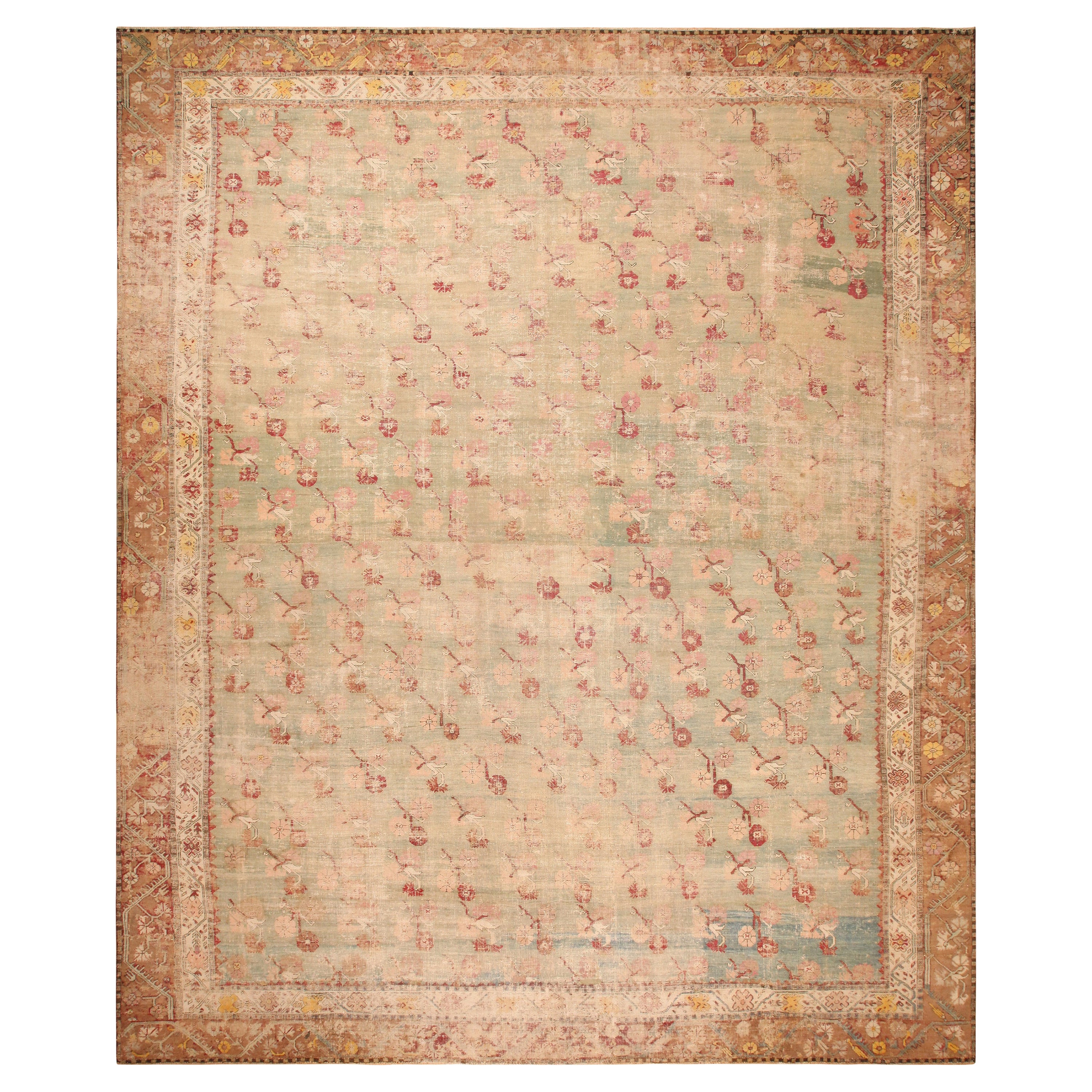 Antique Turkish Ghiordes Rug. 15 ft 6 in x 18 ft 7 in For Sale