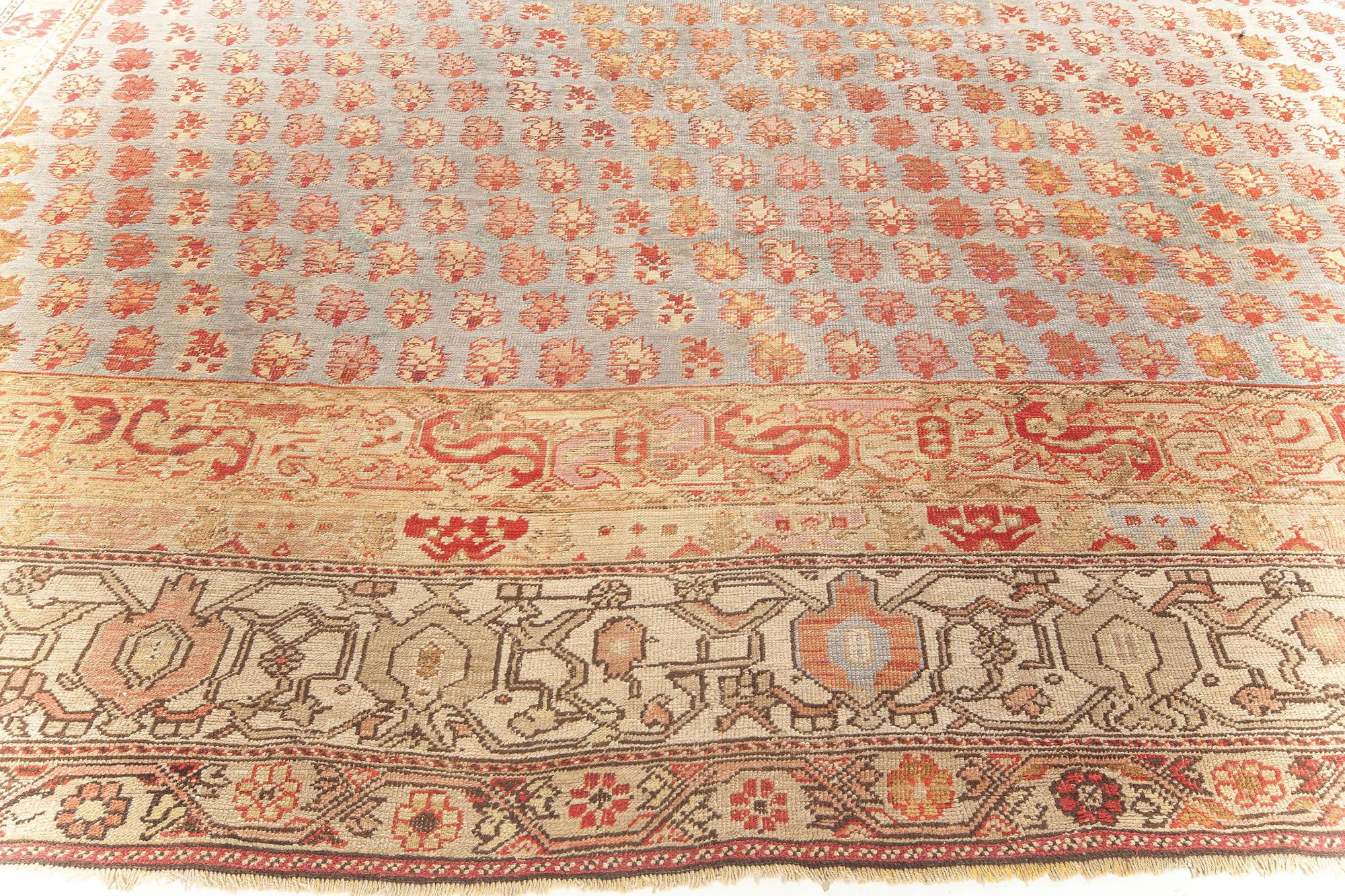 Hand-Knotted Antique Turkish Ghiordes Rug For Sale