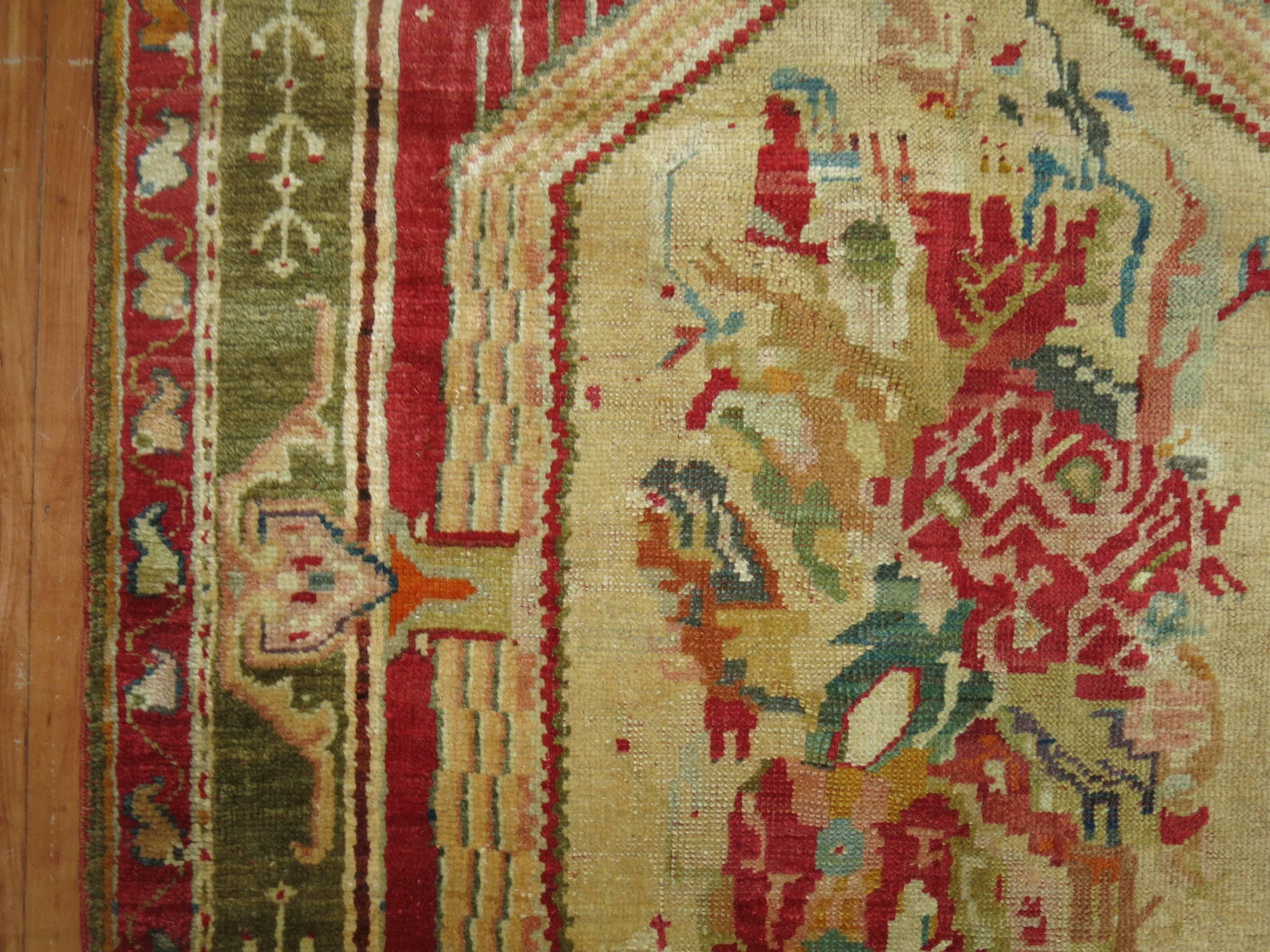 Antiker türkischer Ghiordes-Teppich (Türkisch) im Angebot