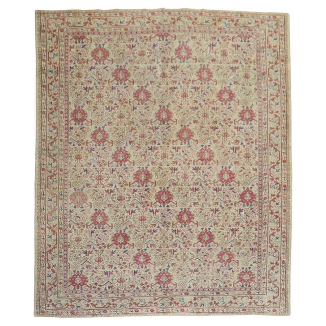 Pale Turkish Room size Rug For Sale at 1stDibs