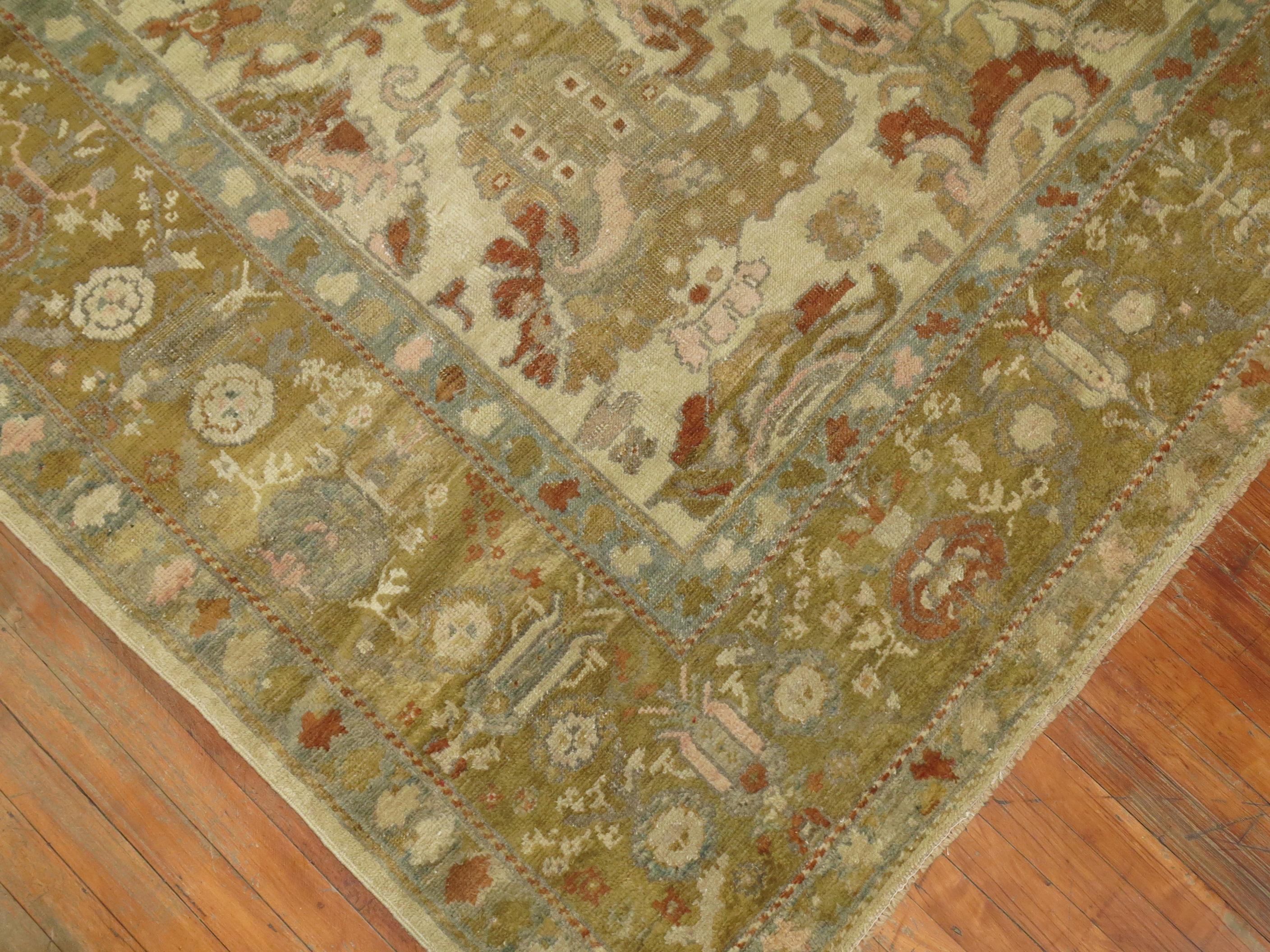 Hand-Knotted Antique Turkish Ghiordes Rug  For Sale