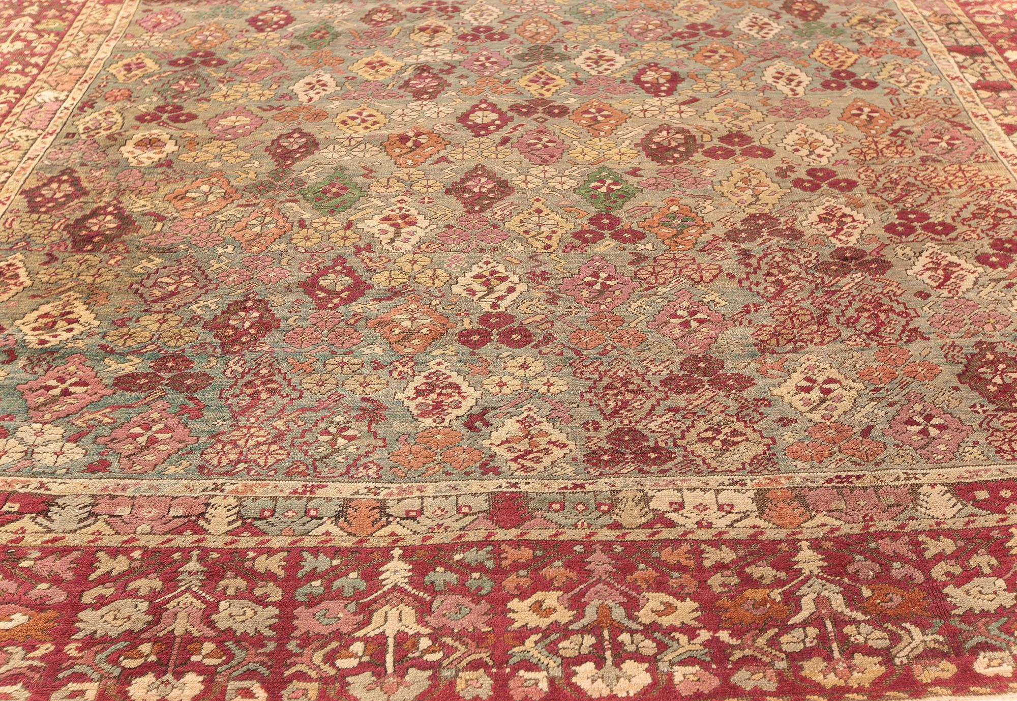 20th Century Antique Turkish Ghiordes Rug Size Adjusted For Sale