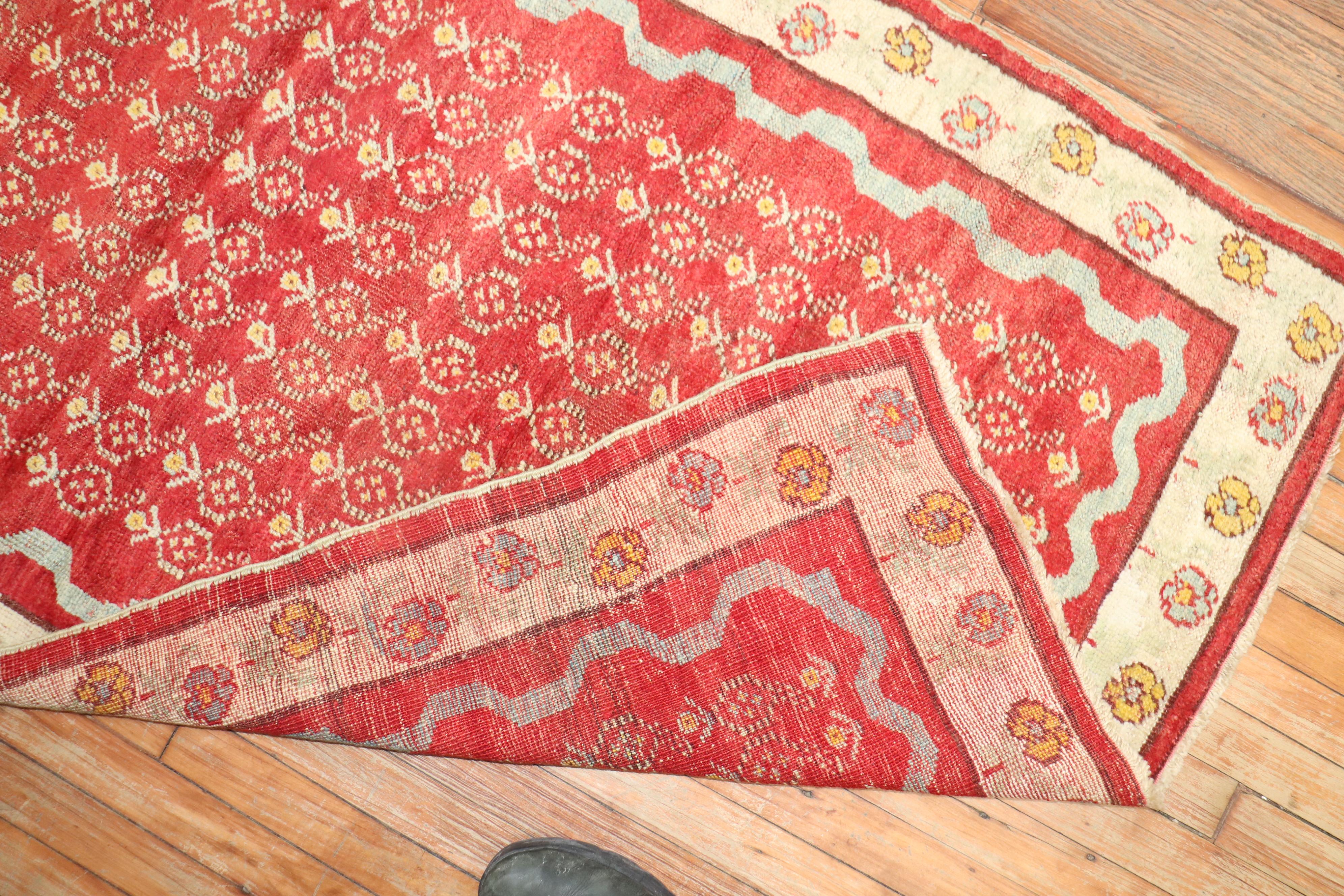 Art Nouveau Antique Turkish Ghiordes Runner For Sale