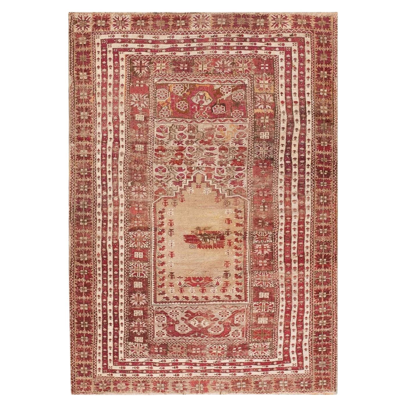 Antique Turkish Gordis Rug Collectors Rug 115cmx163cm Wool Foundation 4x5 c.1850
