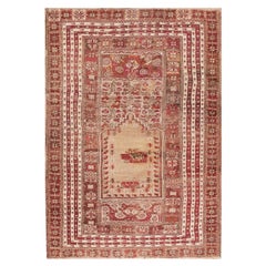 Antiker türkischer Gordis Teppich Sammler Teppich 115cmx163cm Wolle Foundation 4x5 c.1850