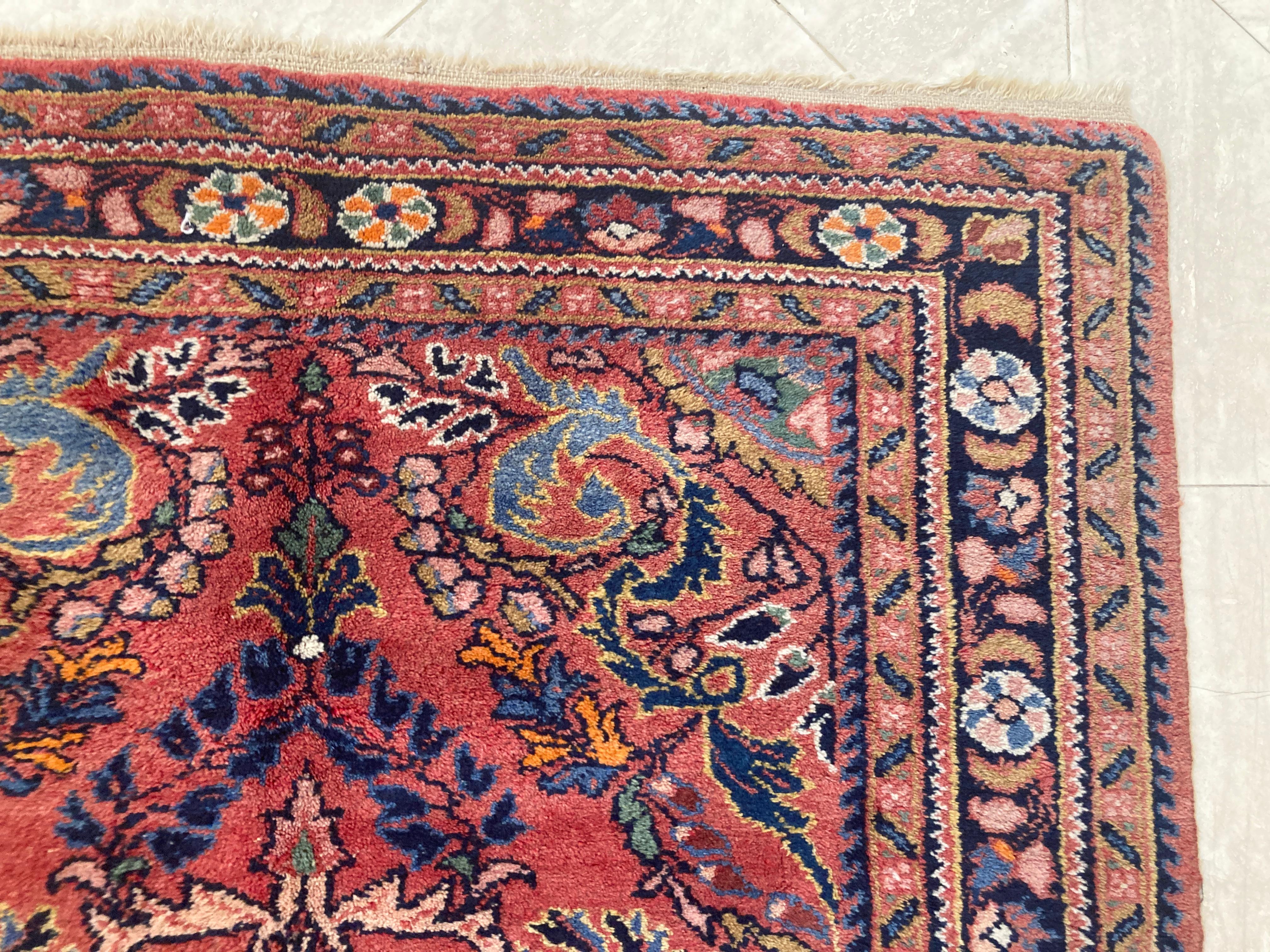 Antique Turkish Hand-Knotted Ethnic Rug, 1940 For Sale 3
