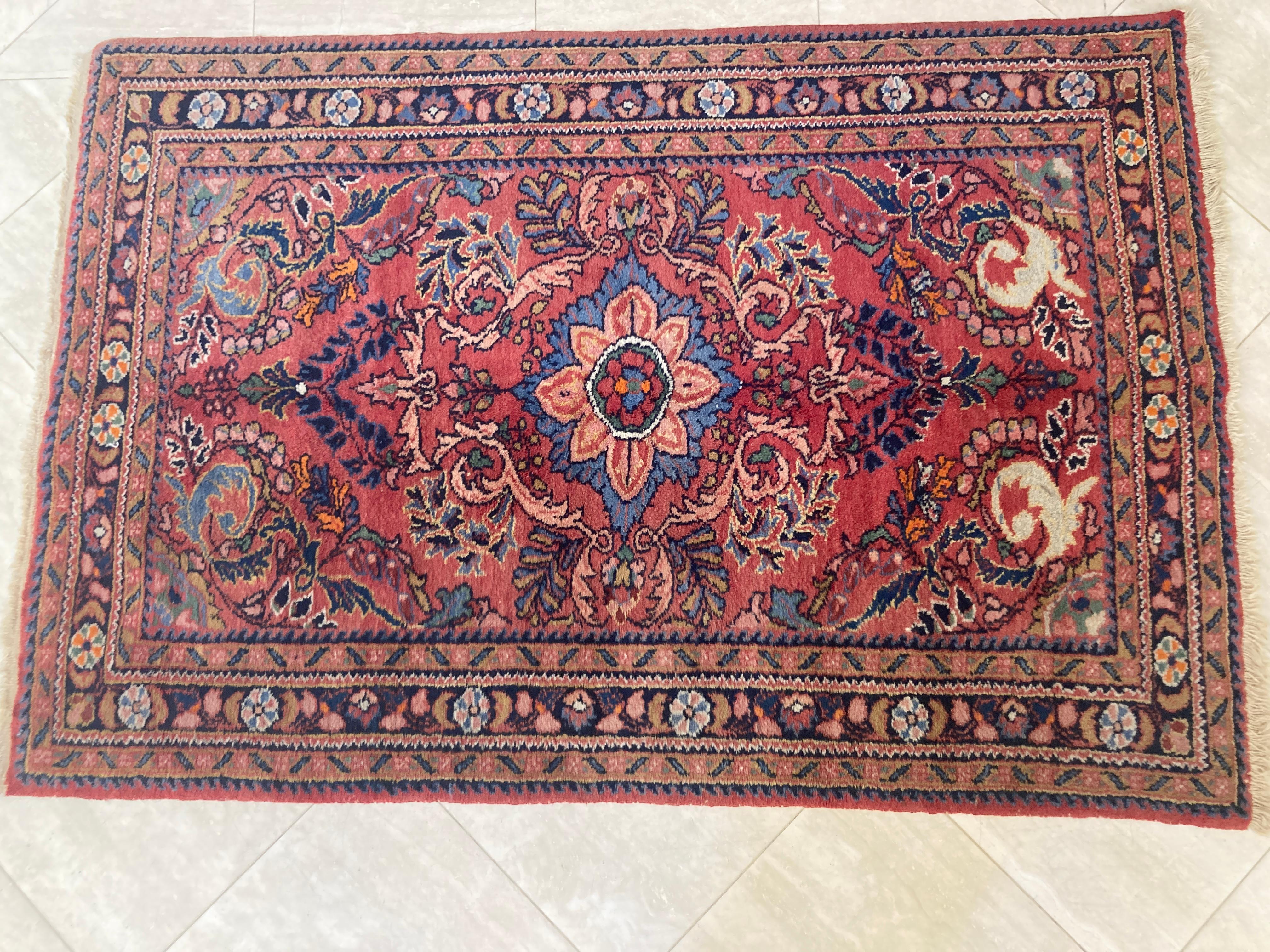 Antique Turkish Hand-Knotted Ethnic Rug, 1940 For Sale 6