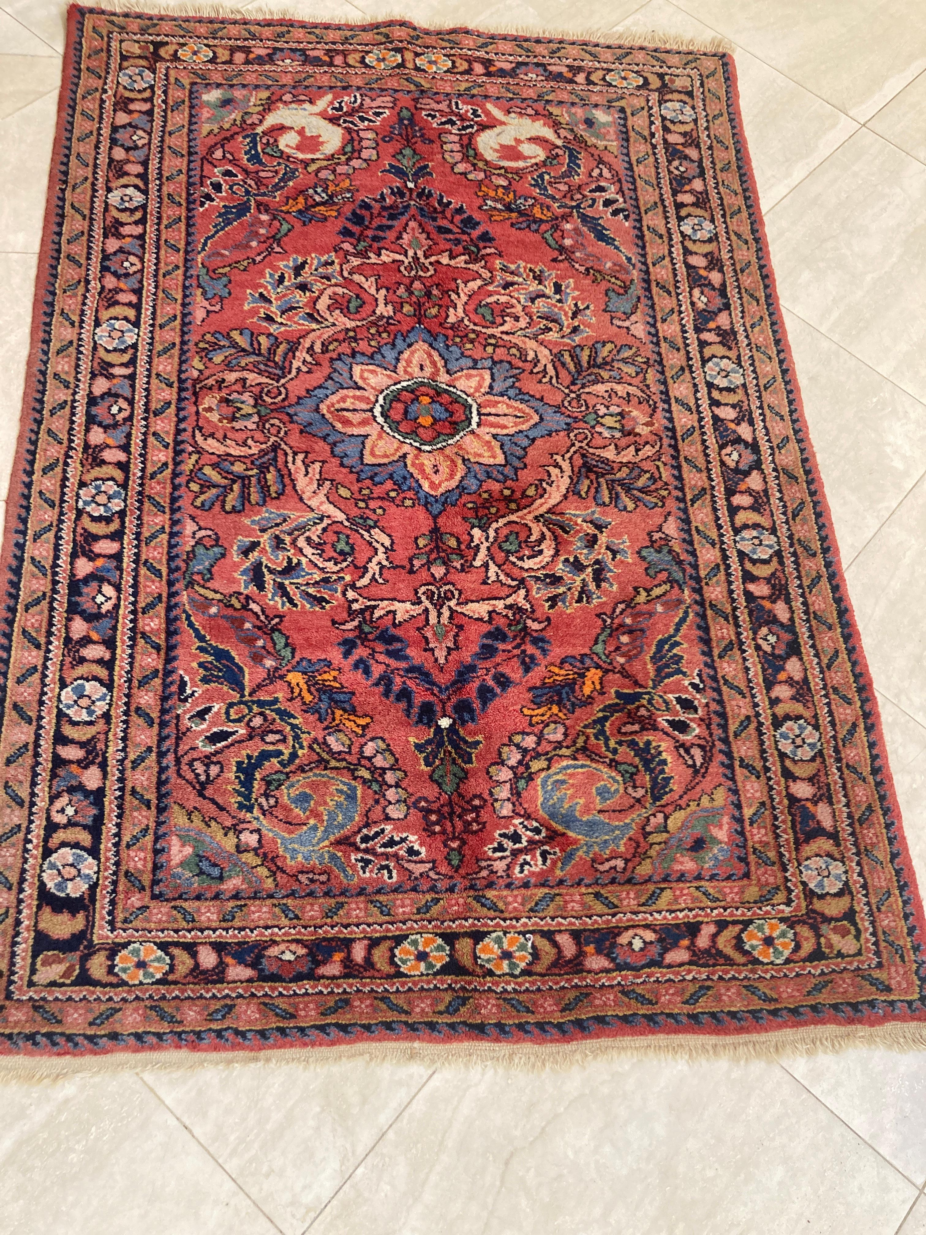 Antique Turkish Hand-Knotted Ethnic Rug, 1940 For Sale 7
