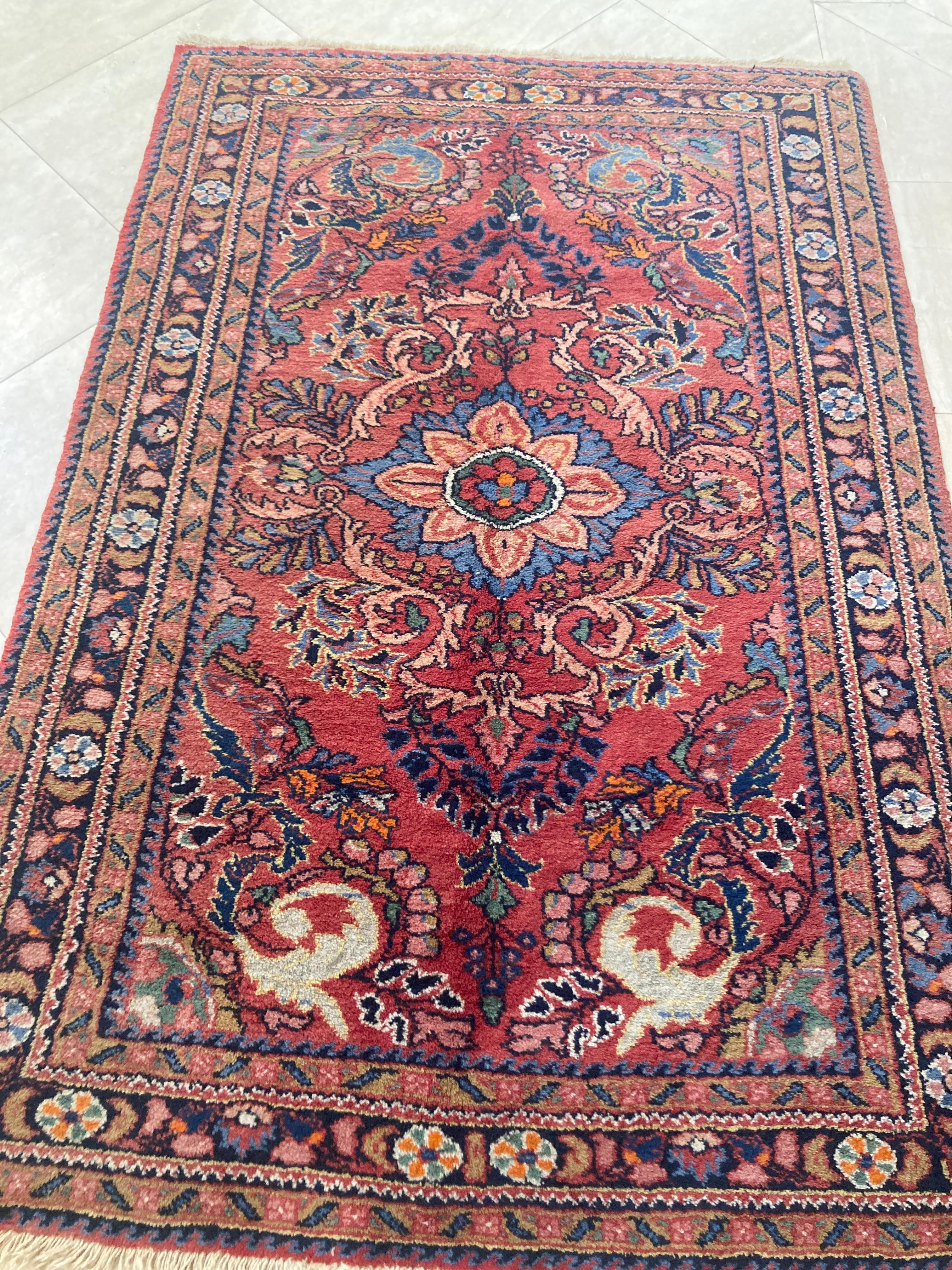 Antique Turkish Hand-Knotted Ethnic Rug, 1940 For Sale 8