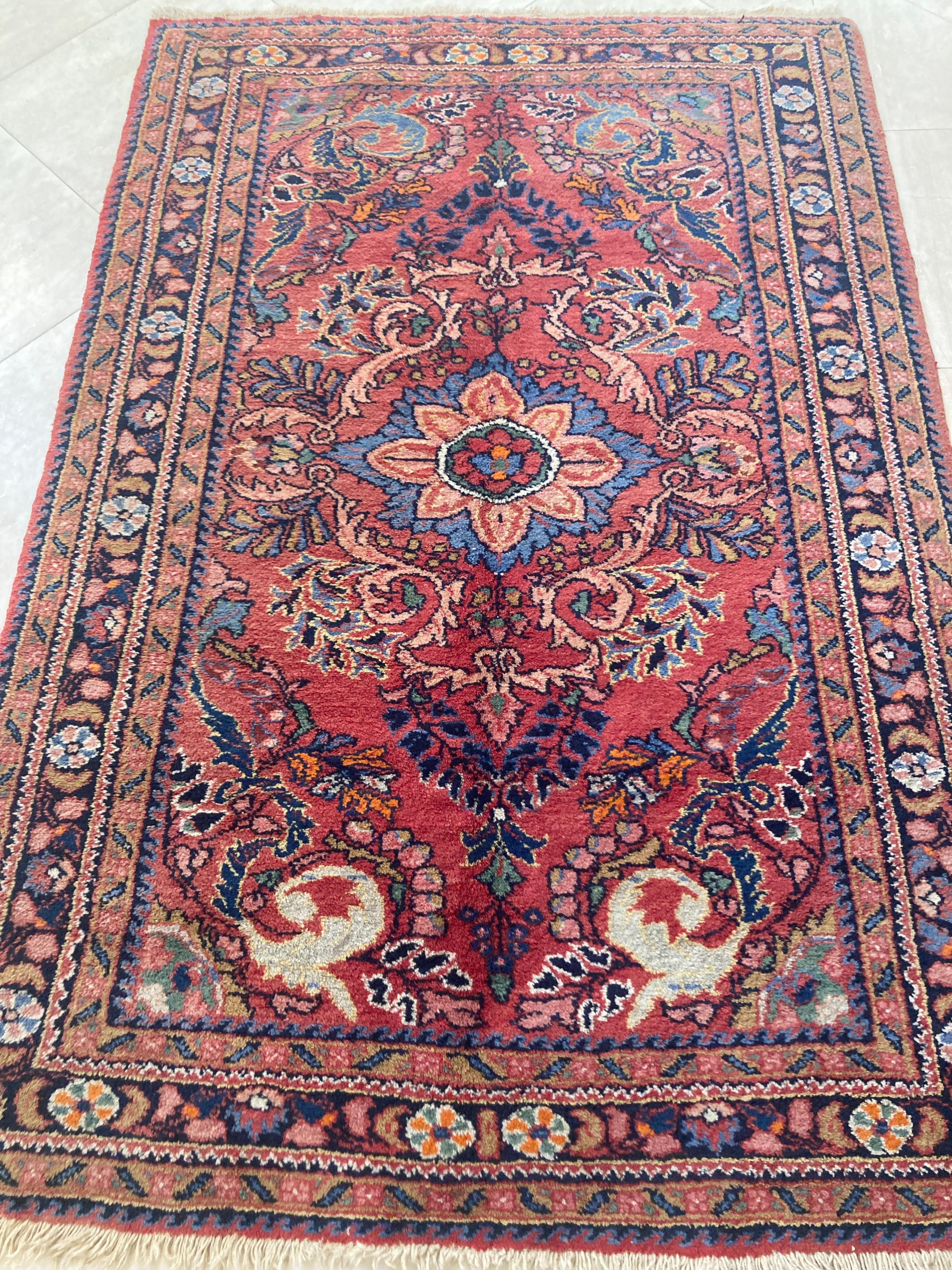 Antique Turkish Hand-Knotted Ethnic Rug, 1940 For Sale 9