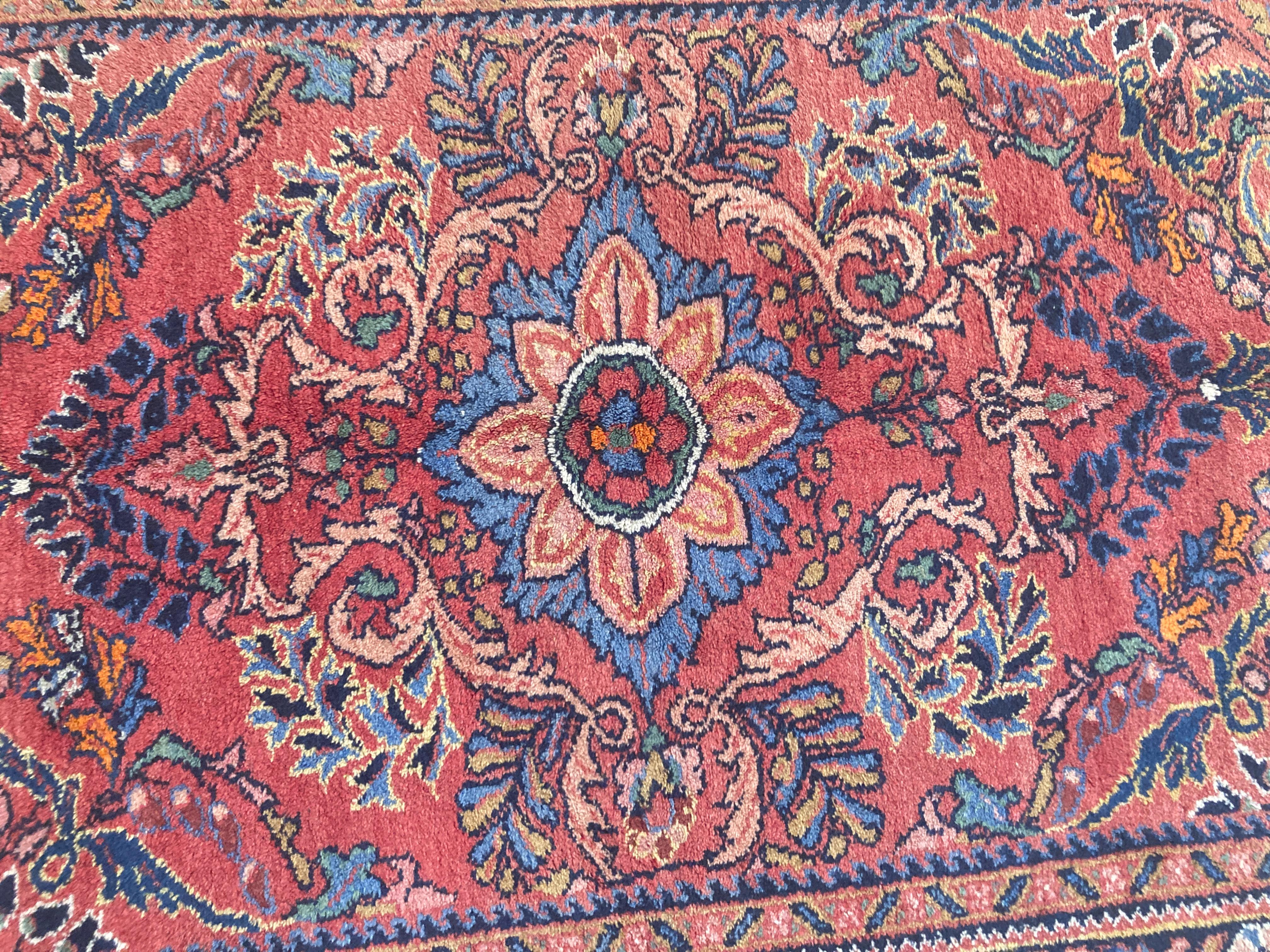 20th Century Antique Turkish Hand-Knotted Ethnic Rug, 1940 For Sale