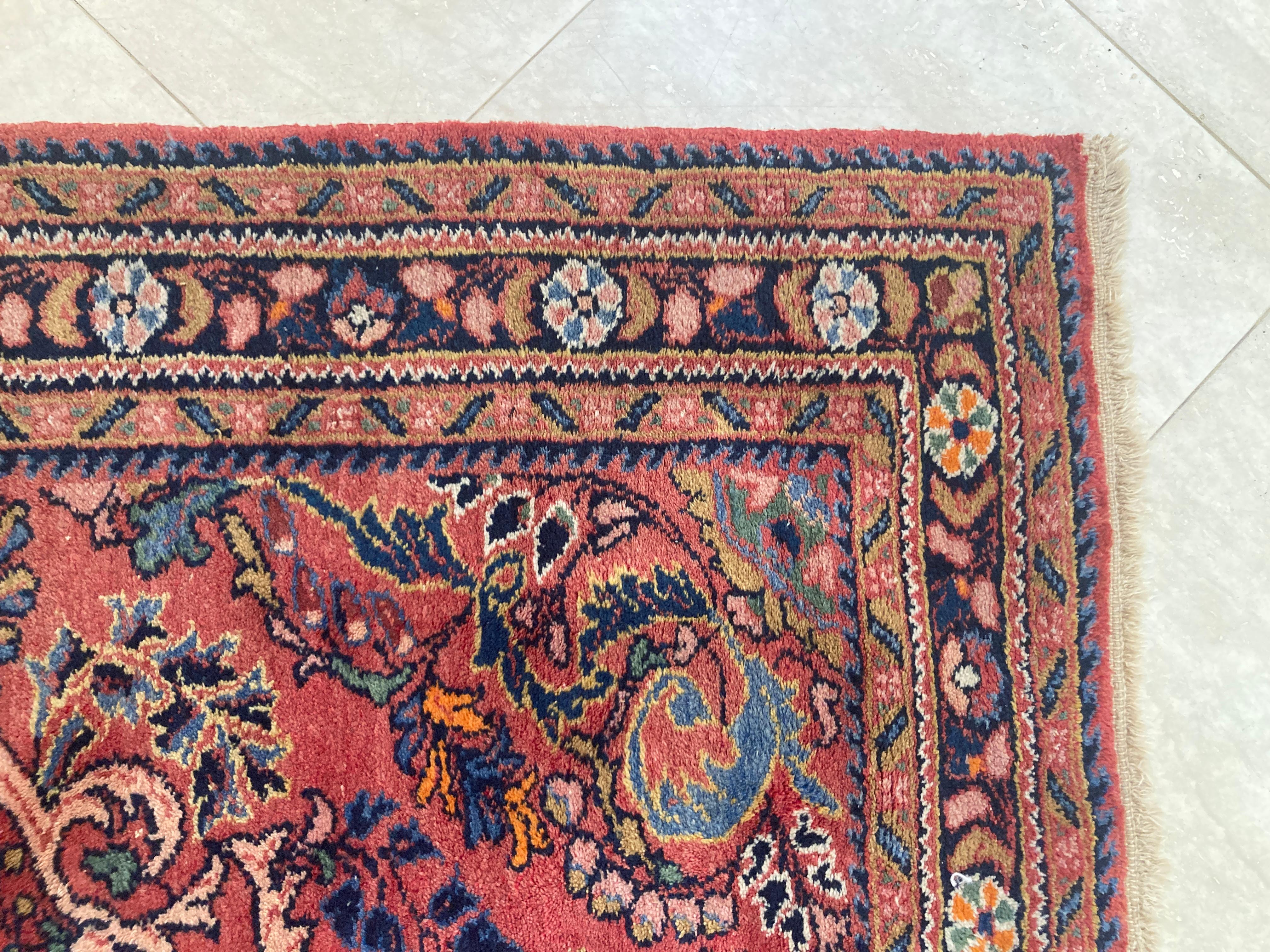 Antique Turkish Hand-Knotted Ethnic Rug, 1940 For Sale 2