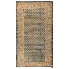 Antique Turkish Hereke Botanic Handmade Wool Rug