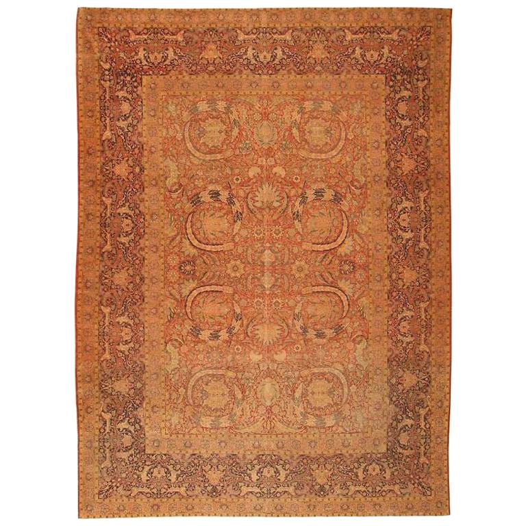 Antiker türkischer Hereke-Teppich. Größe: 9 Fuß 9 Zoll x 13 Fuß 1 Zoll  im Angebot