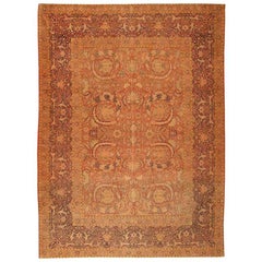 Tapis turc ancien de Hereke. Taille : 9 ft 9 in x 13 ft 1 in 