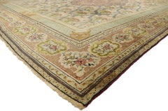 Oversized Antique Turkish Hereke Rug, Hotel Lobby Size Carpet