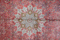 Antique Rug Turkish Hereke Pure Silk Rug, Handmade Floral Oriental Rugs for Sale