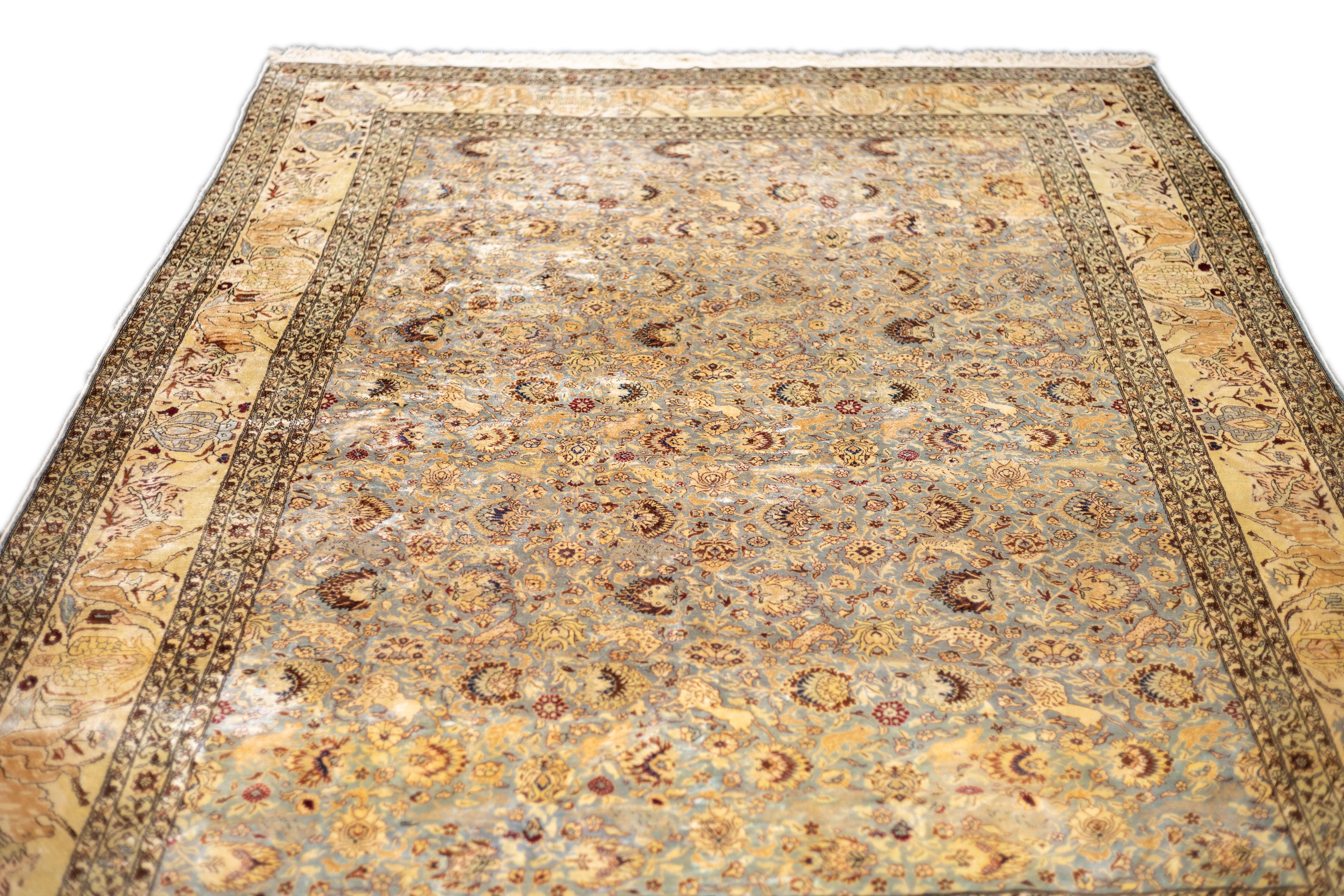 20ième siècle Tapis antique turc Hereke 6'10